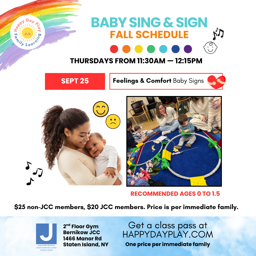 Baby Sing & Sign Class: FEELINGS & COMFORT, Ages Birth to 1.5 Years