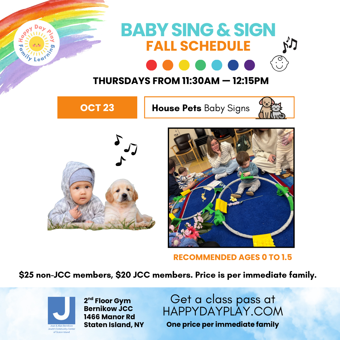 Baby Sing & Sign Class: HOUSE PETS, Ages Birth to 1.5 Years