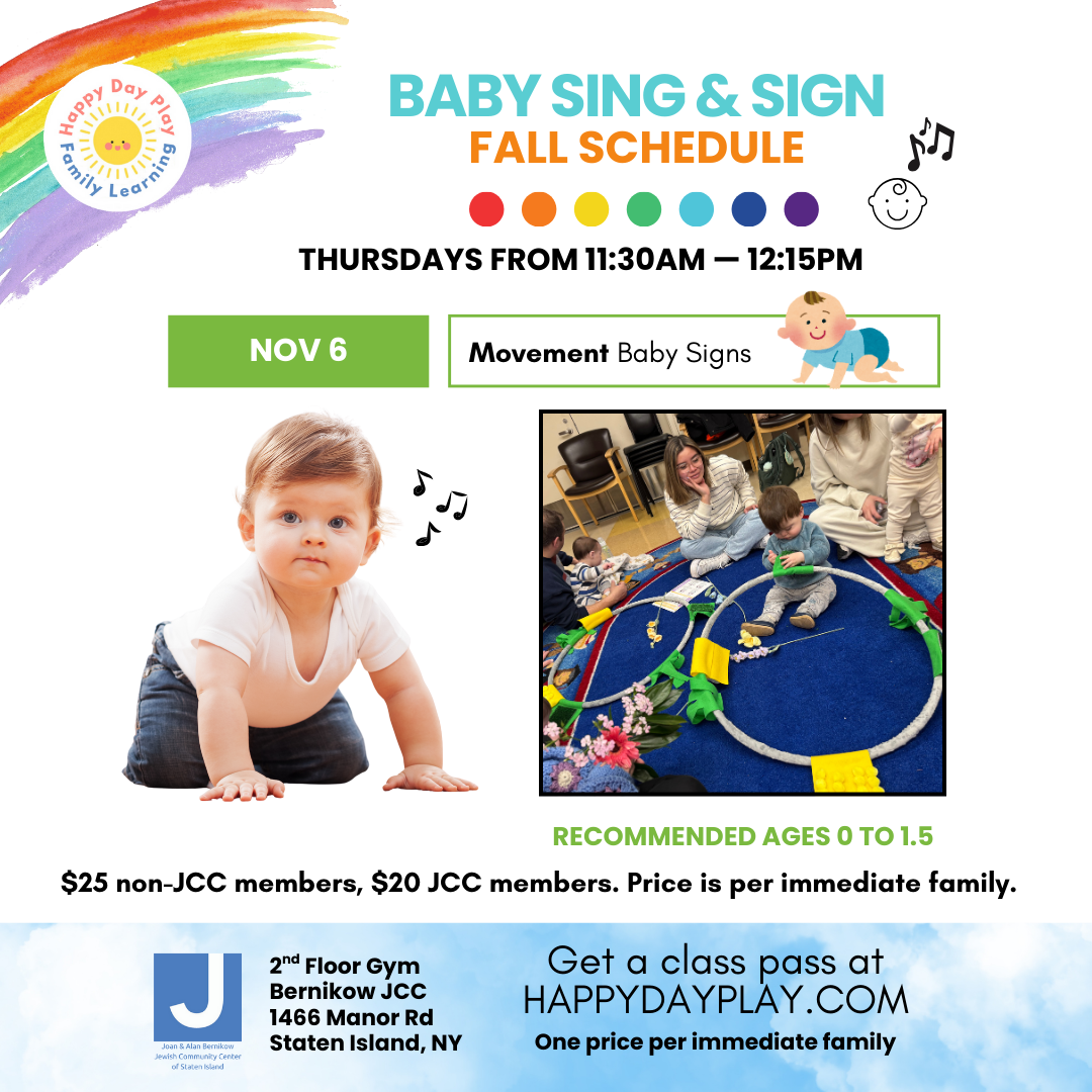 Baby Sing & Sign Class: MOVEMENT BABY SIGNS, Ages Birth to 1.5 Years