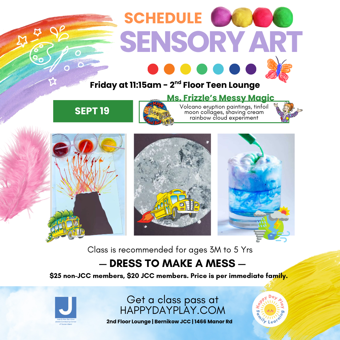 Sensory Art Class: MISS FRIZZLE’S MESSY MAGIC, Ages 3 Months to 5 Years