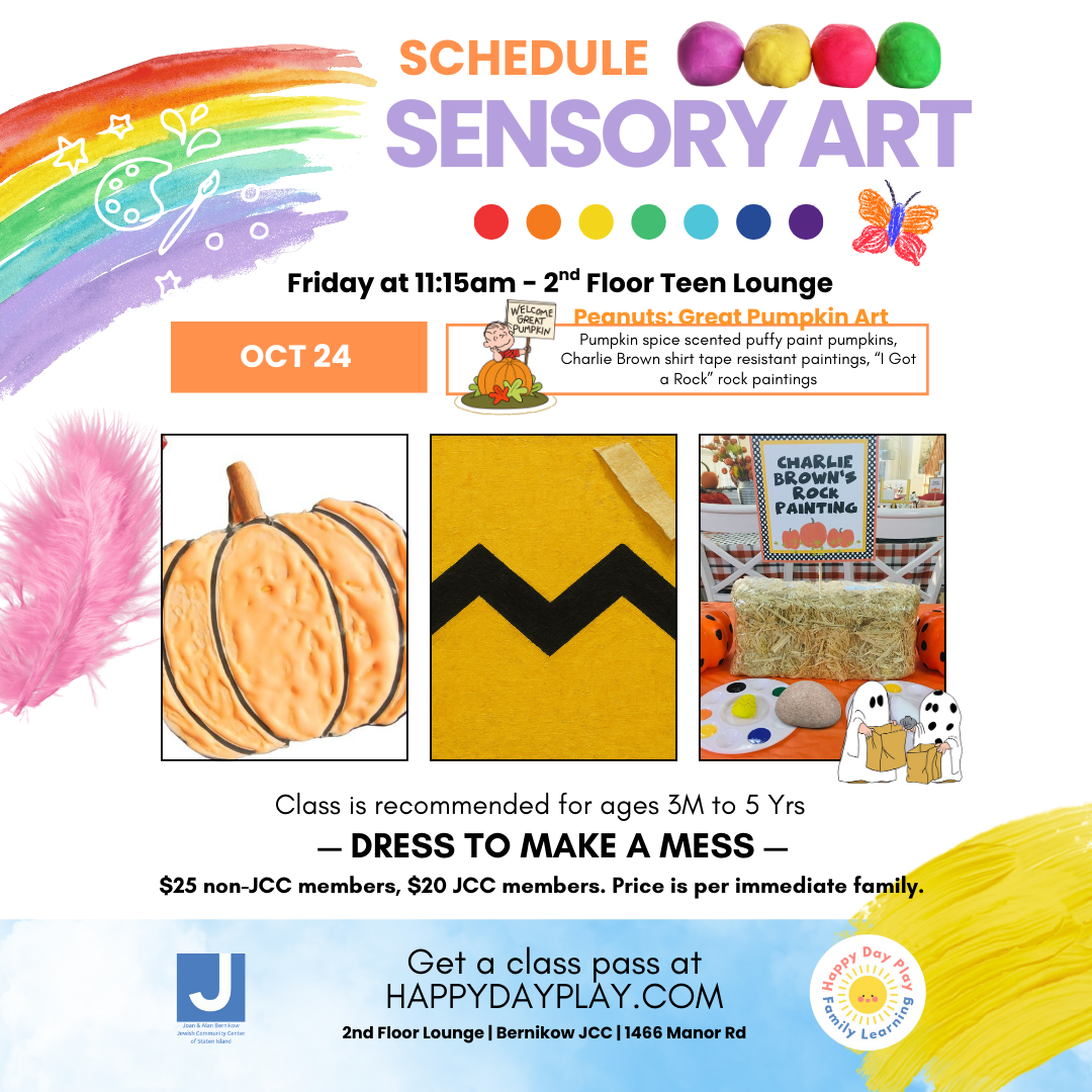 Sensory Art Class: PEANUTS GREAT PUMPKIN ART, Ages 3 Months to 5 Years