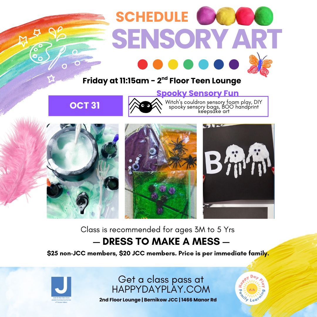 Sensory Art Class: SPOOKY SENSORY FUN, Ages 3 Months to 5 Years