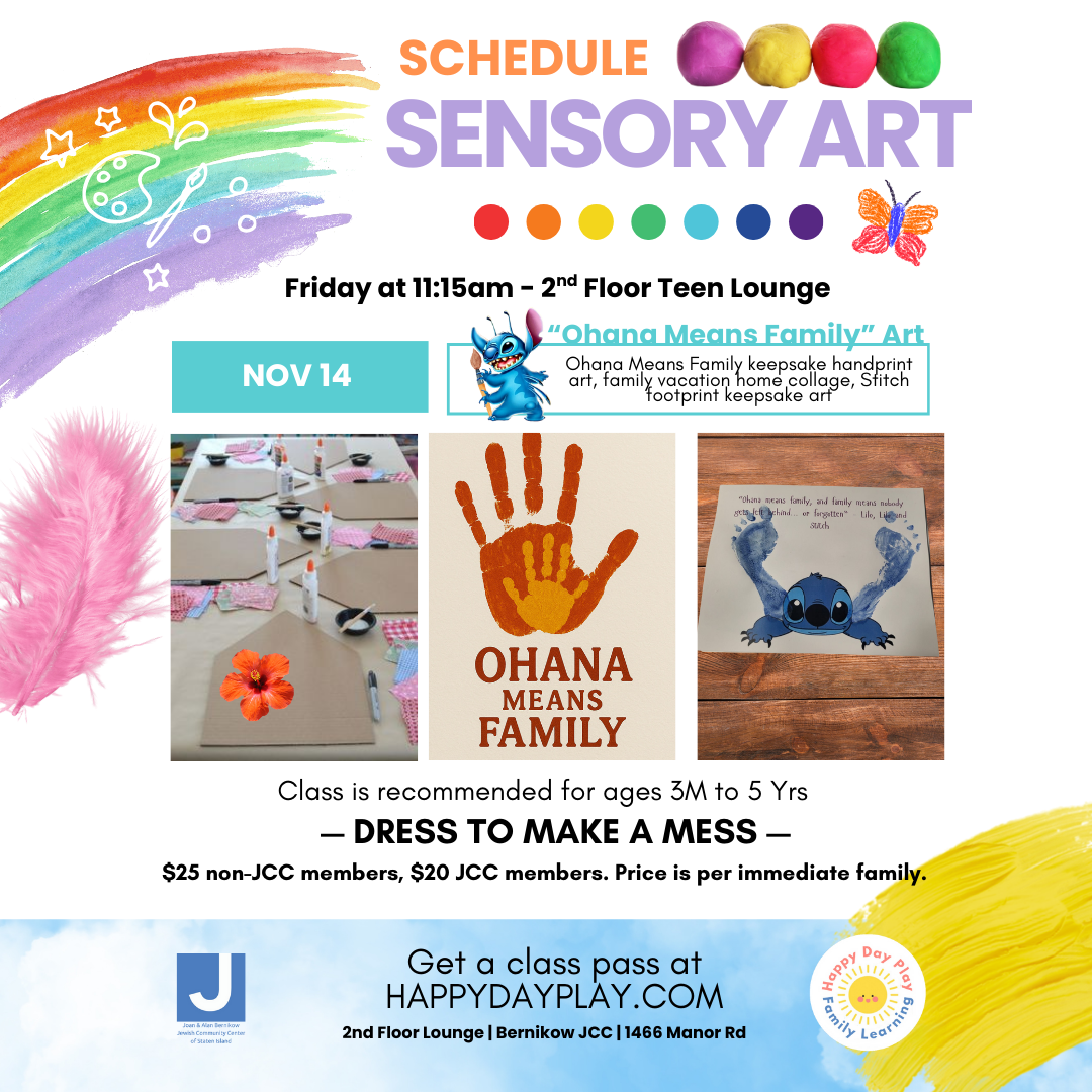 Sensory Art Class: OHANA MEANS FAMILY, Ages 3 Months to 5 Years