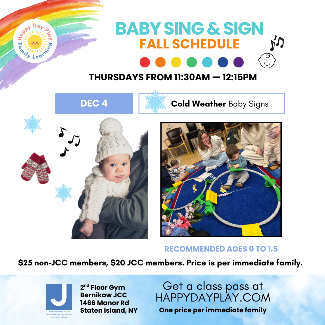 Baby Sing & Sign Class: COLD WEATHER BABY SIGNS, Ages Birth to 1.5 Years