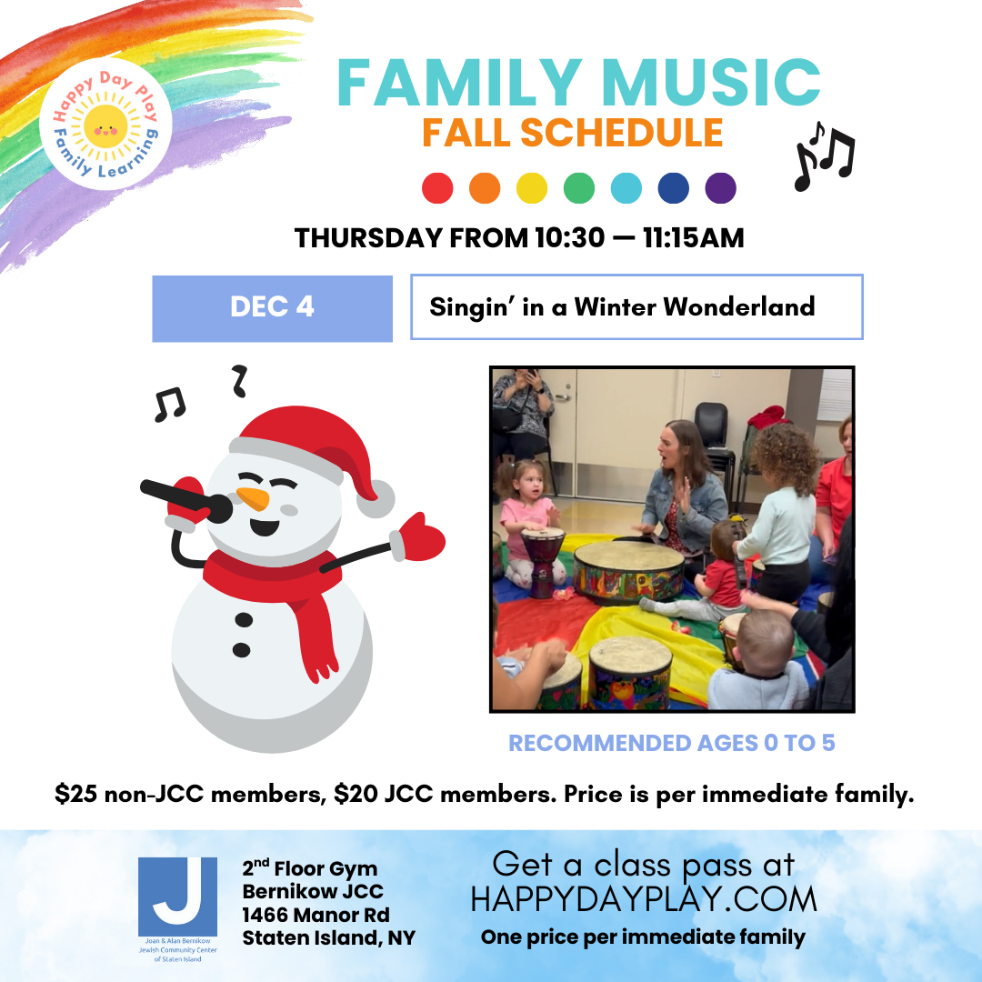 Family Music Class: SINGIN’ IN A WINTER WONDERLAND, Ages 0 to 5 Years