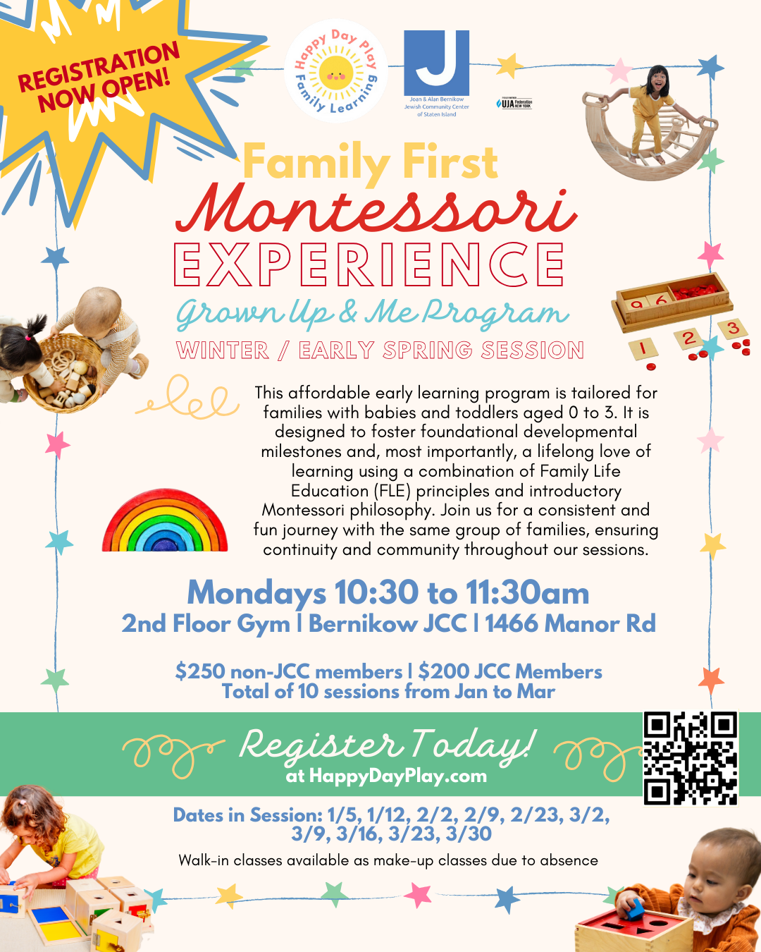 MONTESSORI Grown Up &amp; Me: Committed Program Winter Session, No Walk-Ins (Session 2 - Animal Hibernation) 