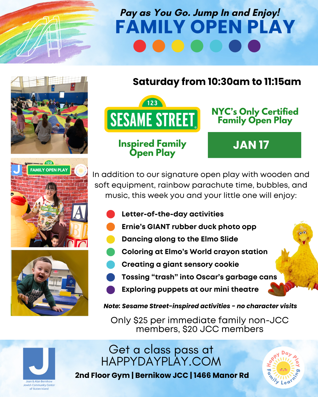 Family Open Play Class: SESAME STREET INSPIRED FAMILY OPEN PLAY, Ages 0 ...