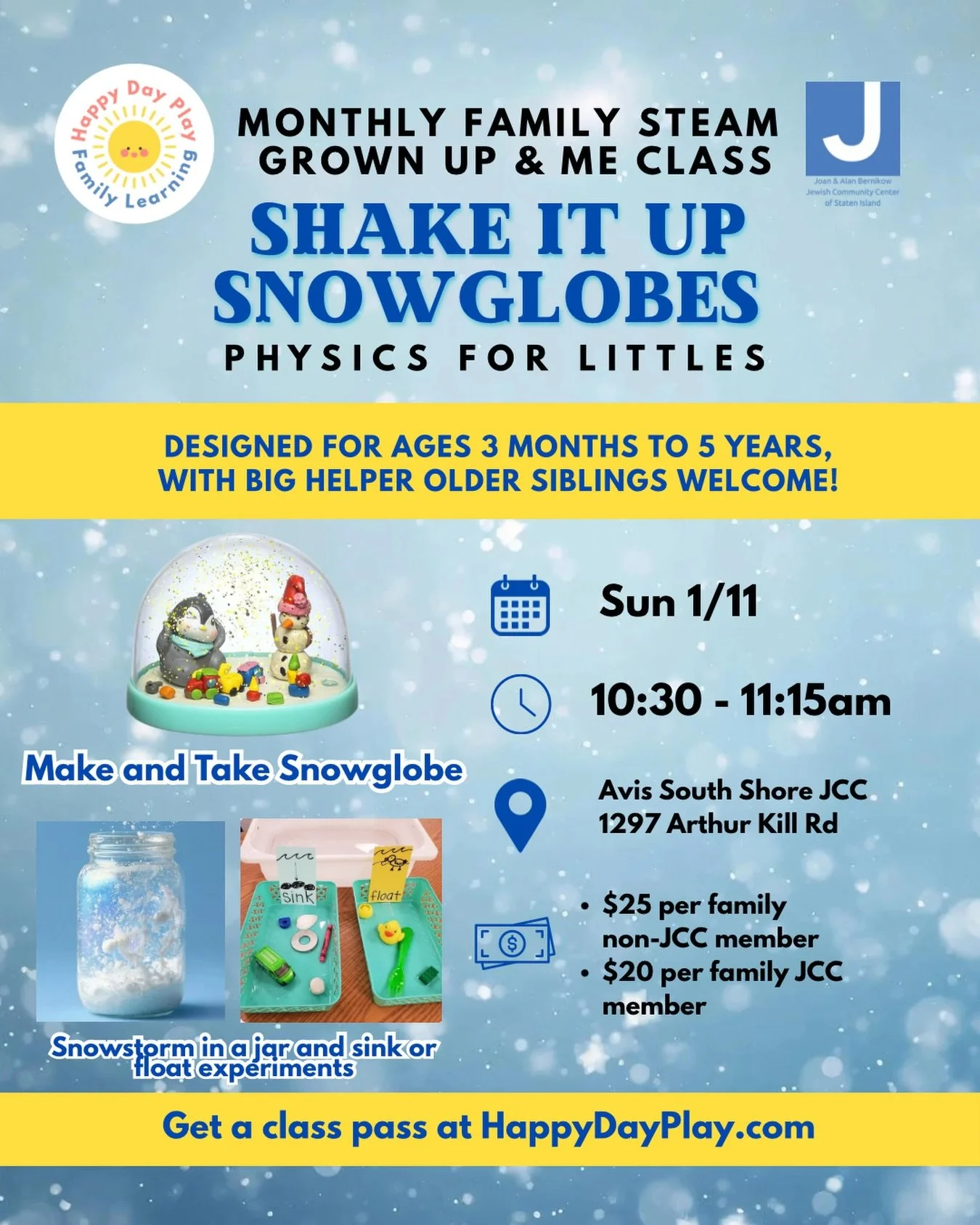 🚨 Reminder: Our monthly South Shore STEAM class is happening this Sunday! Shake, swirl, and watch the magic move ✨ 

In this hands-on STEAM class, little scientists ages 0&ndash;5 explore motion, cause and effect, and gravity through playful, sensor