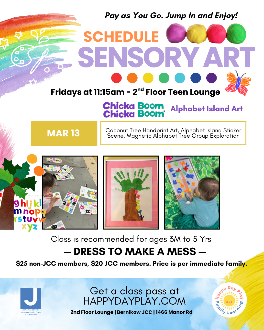 Sensory Art Class: CHICKA CHICKA BOOM BOOM ALPHABET ISLAND ART Ages 3 Months to 5 Years