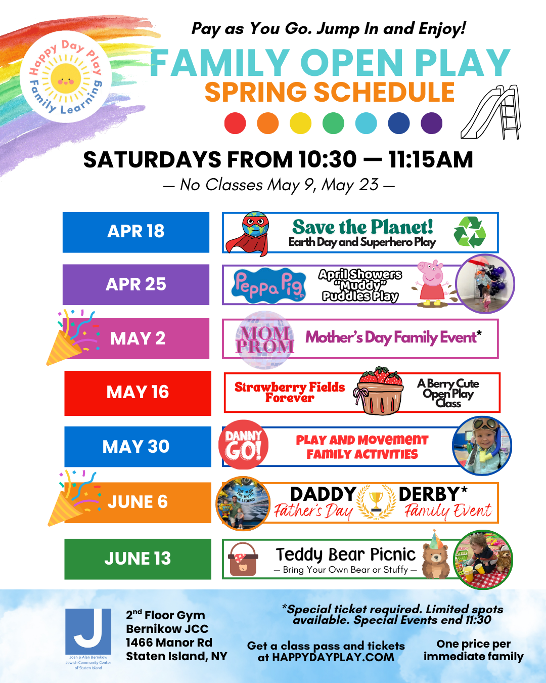 Family Open Play Class: SAVE THE PLANET: Earth Day and Superhero Play, Ages 0 to 5, Older Big Helper Siblings Welcome