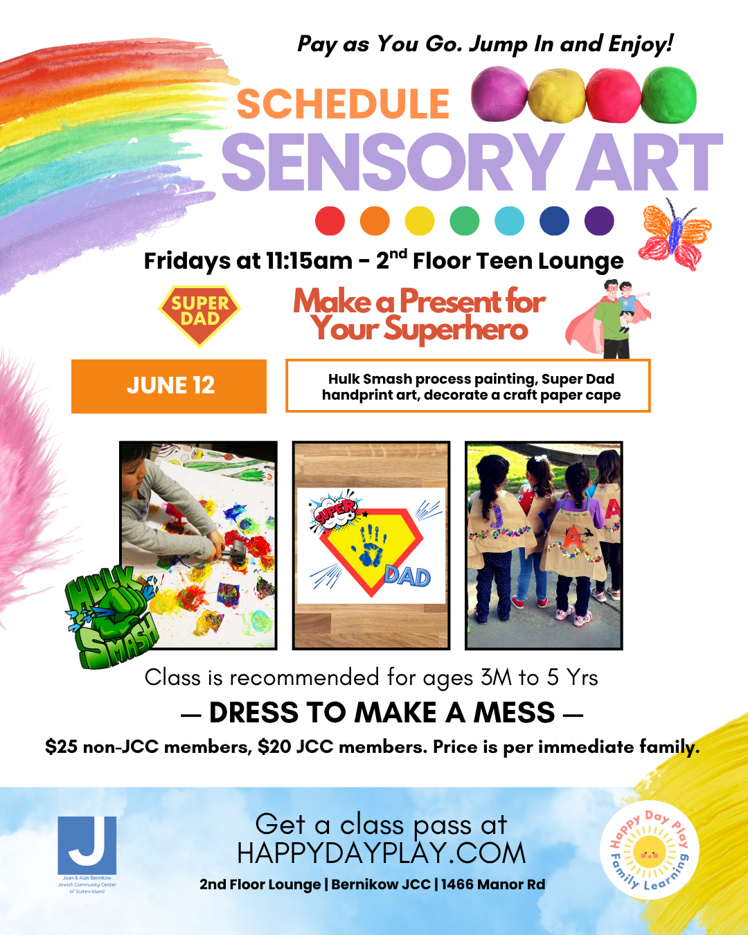 Sensory Art Class: SUPER DAD Make a Present for Your Superhero, Ages 3 Months to 5 Years