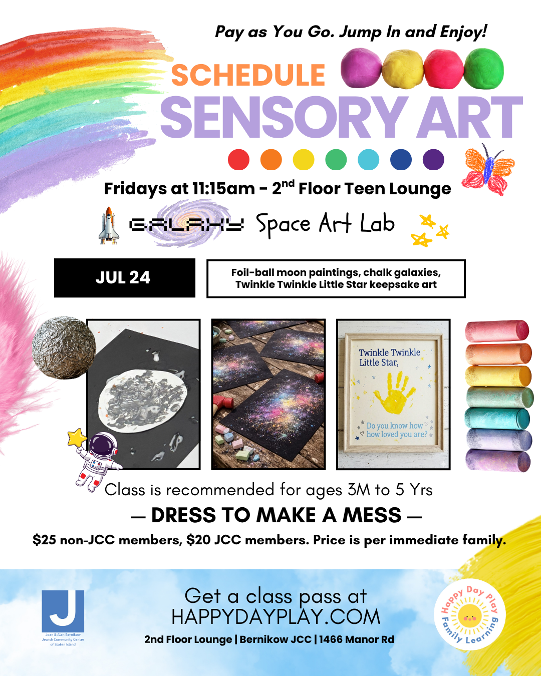 Sensory Art Class: Galaxy Space Art Lab, Ages 3 Months to 5 Years