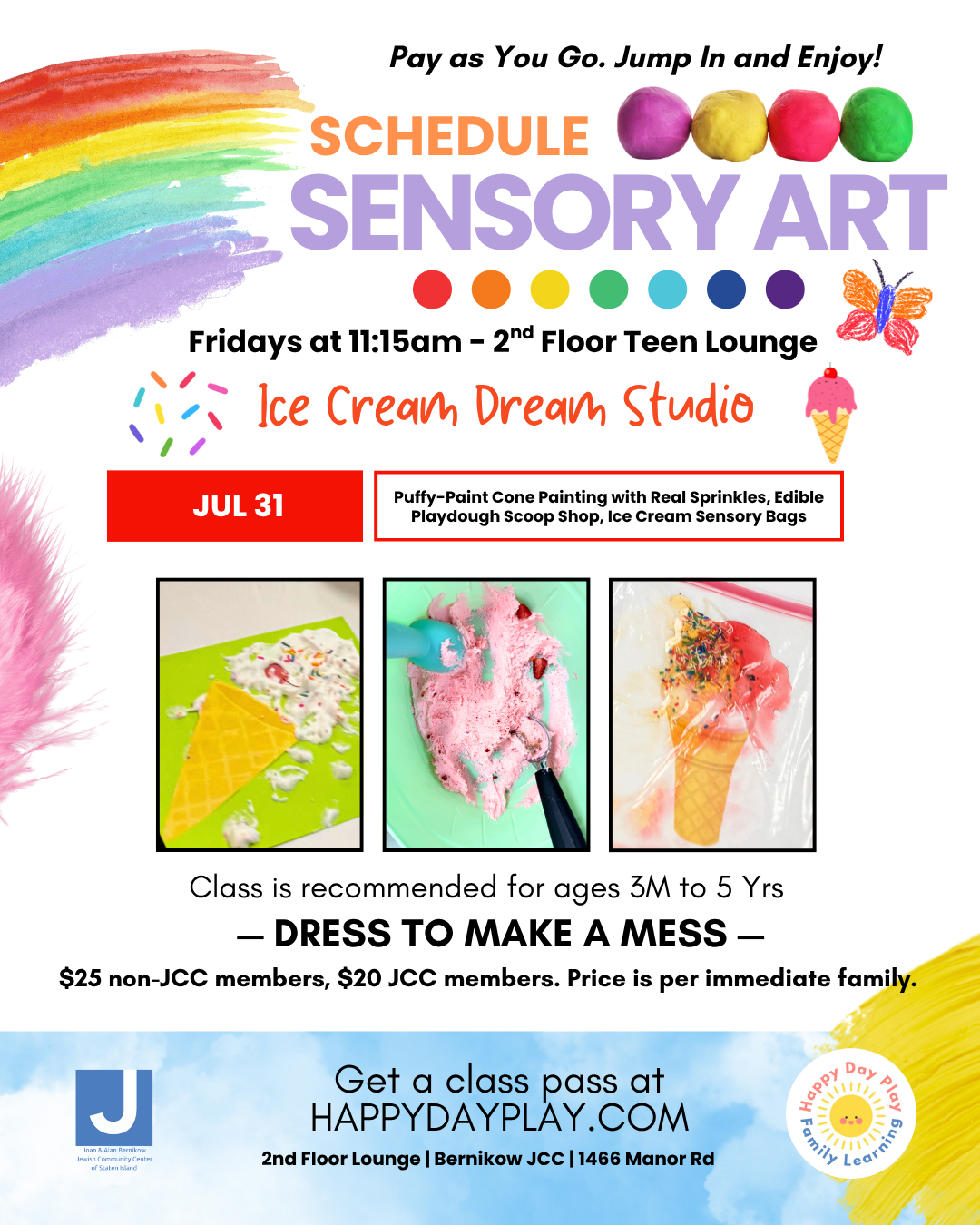 Sensory Art Class: Ice Cream Dream Studio, Ages 3 Months to 5 Years