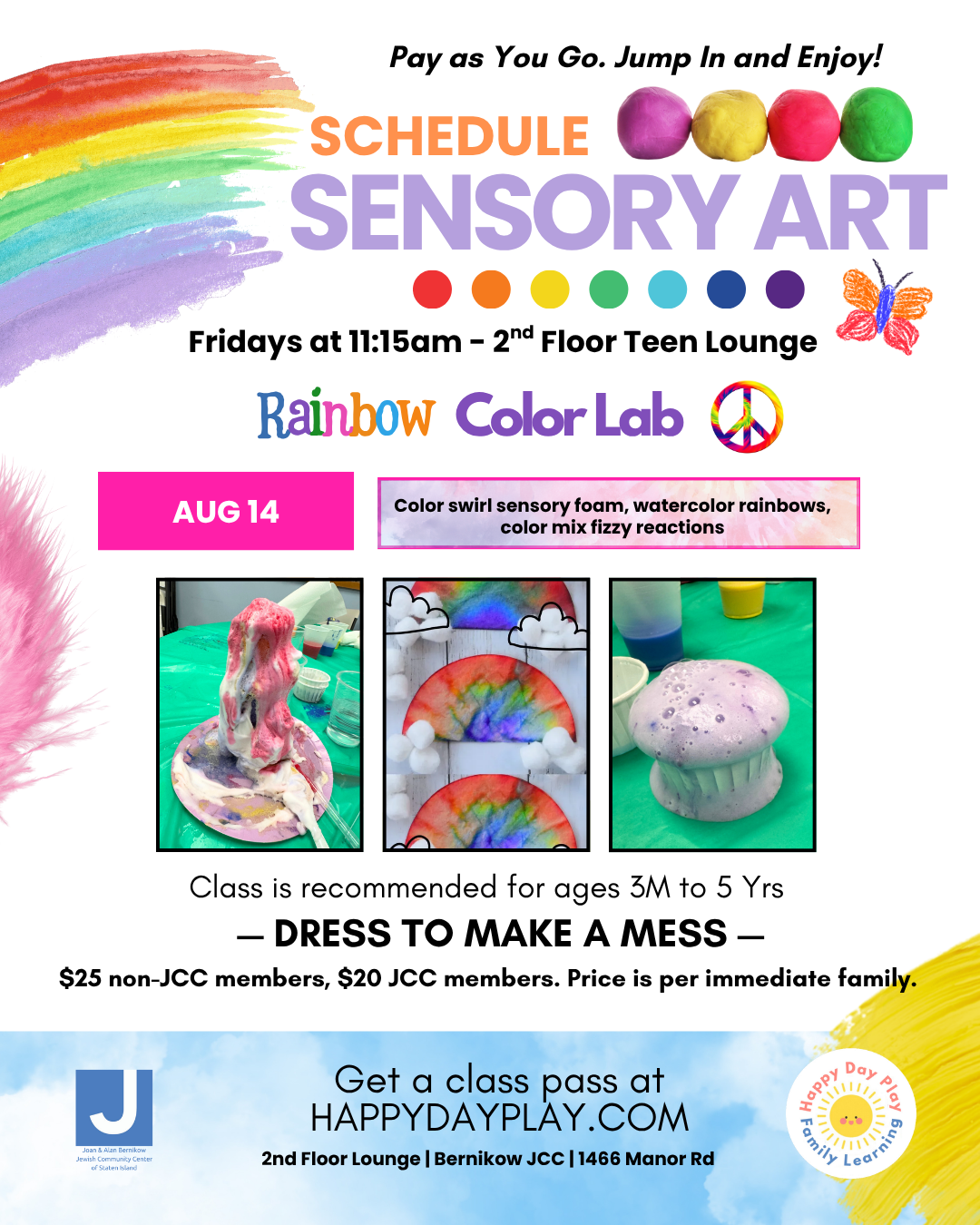 Sensory Art Class: Rainbow Color Lab, Ages 3 Months to 5 Years