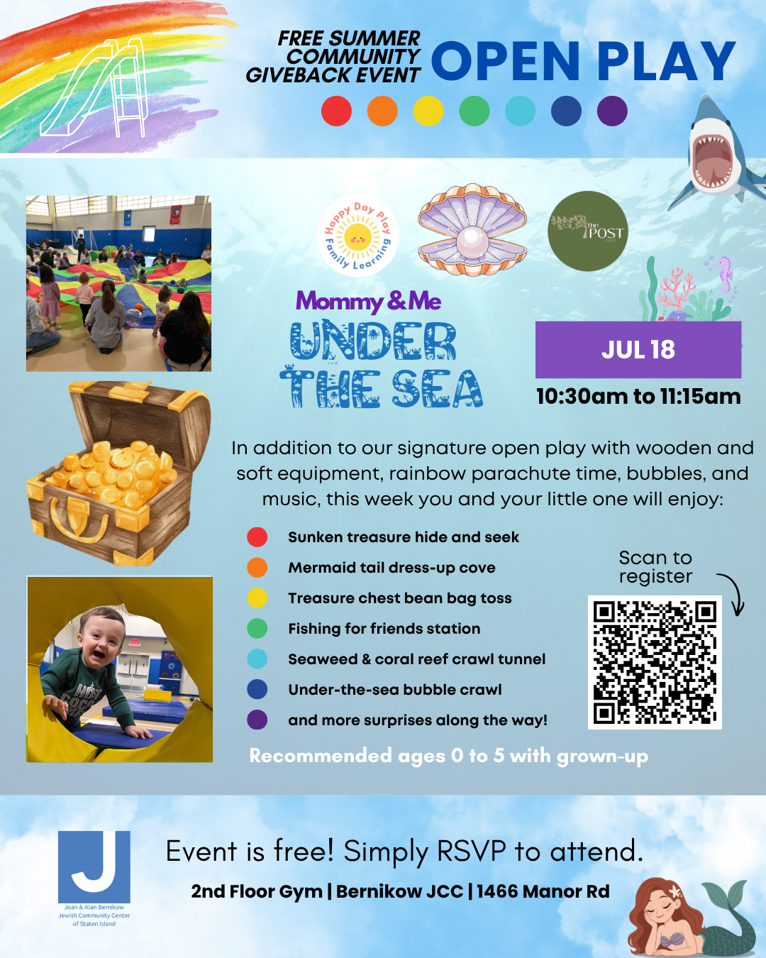 FREE COMMUNITY EVENT: Mommy &amp; Me Under the Sea with The Post Care, Ages 0 to 5, Older Big Helper Siblings Welcome - Registration Required