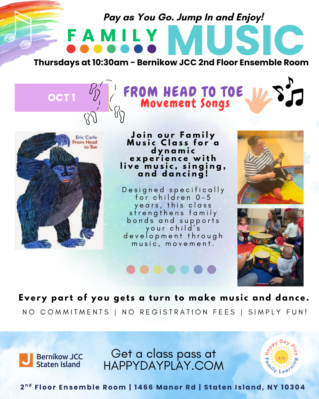 Family Music Class: From Head to Toe Movement Songs, Ages 0 to 5