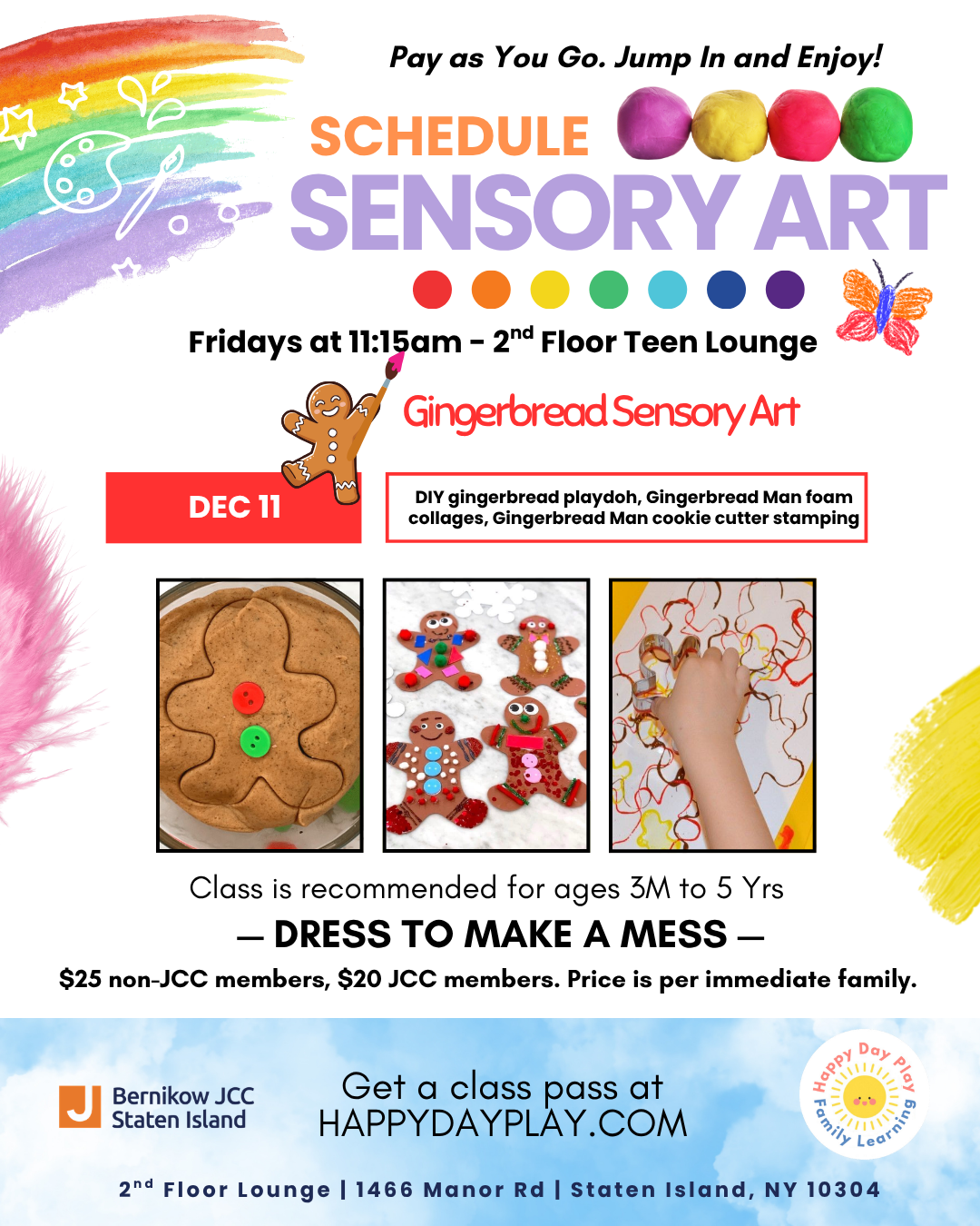 Sensory Art Class: Gingerbread Sensory Art, Ages 3 Months to 5 Years