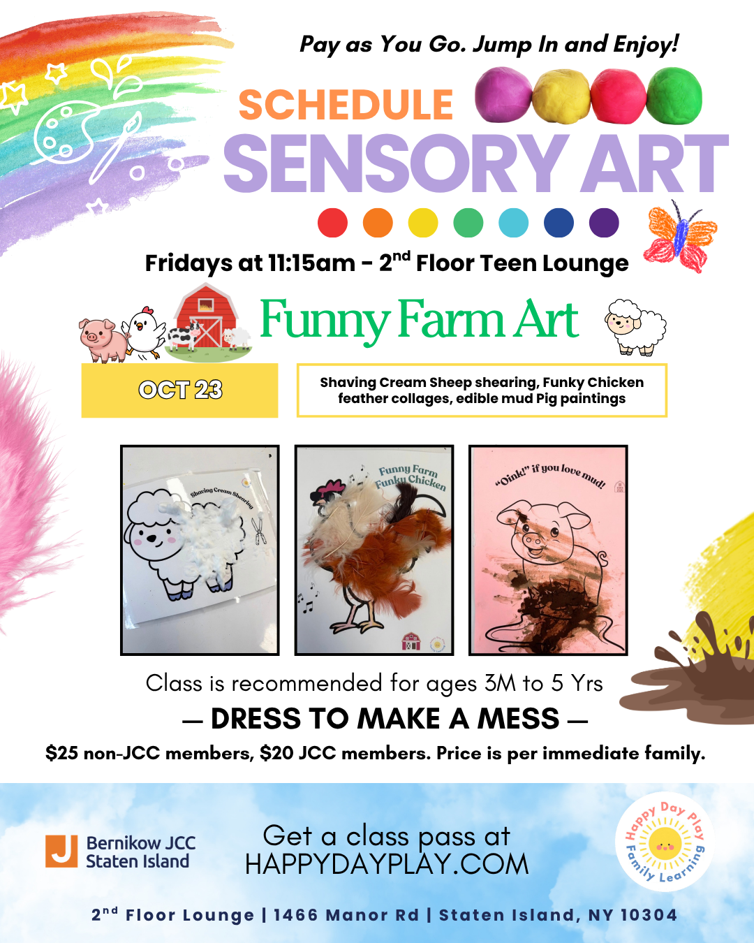 Sensory Art Class: Funny Farm Art, Ages 3 Months to 5 Years