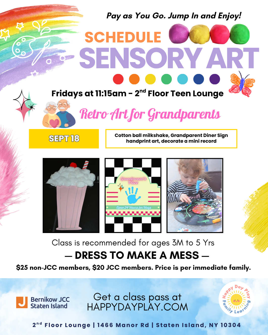 Sensory Art Class: Keepsake for Grandparents Art, Ages 3 Months to 5 Years