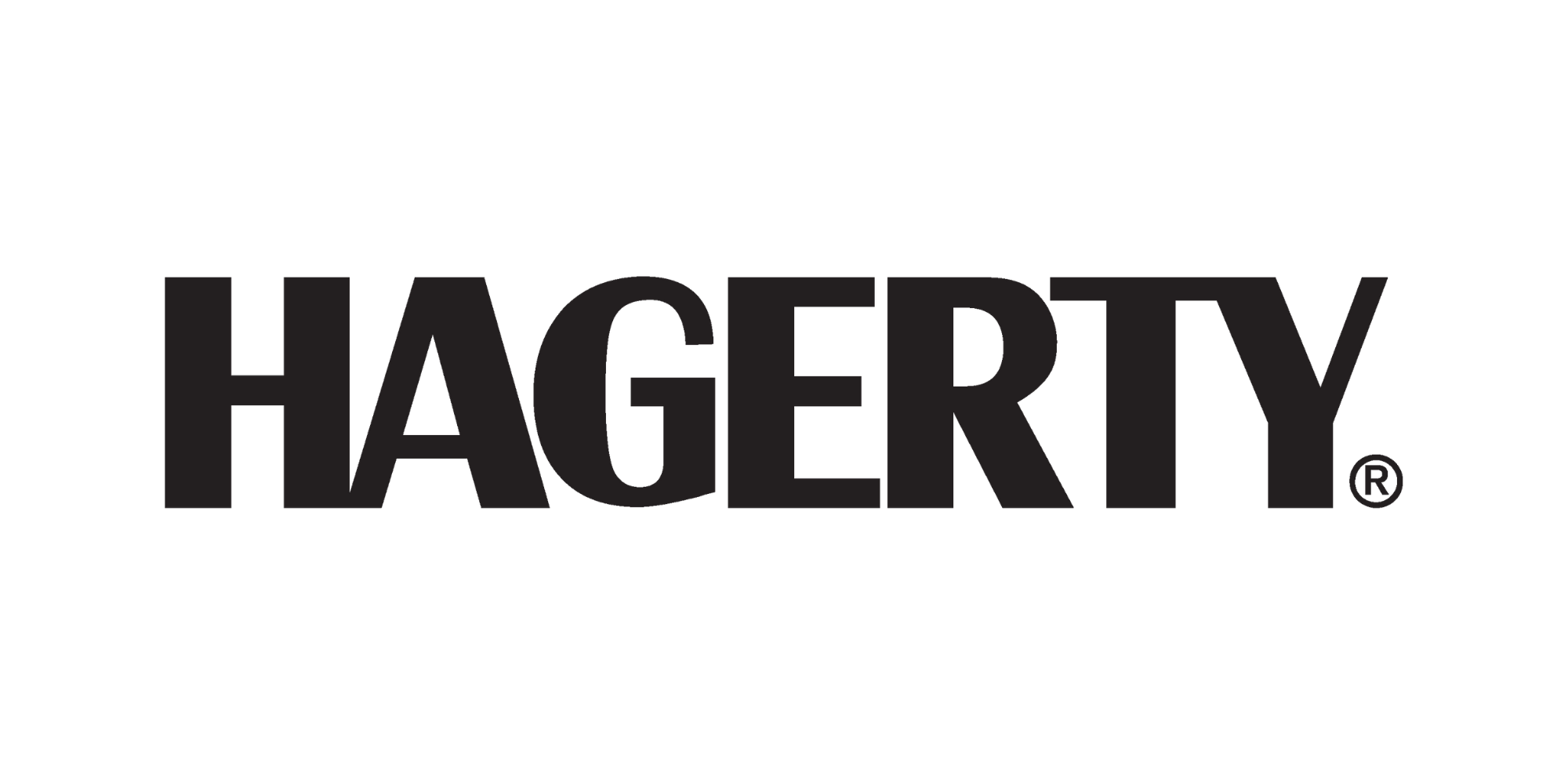 HAGERTY logo in black text on a white background