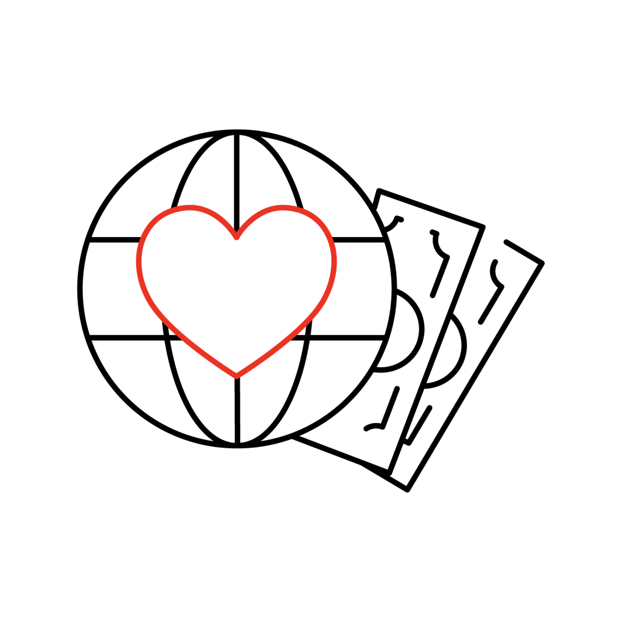 A handwritten blackboard or sign with the phrase 'You Are Loved' and a red outline of a heart.