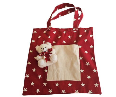 Starry Teddy Tote Bag