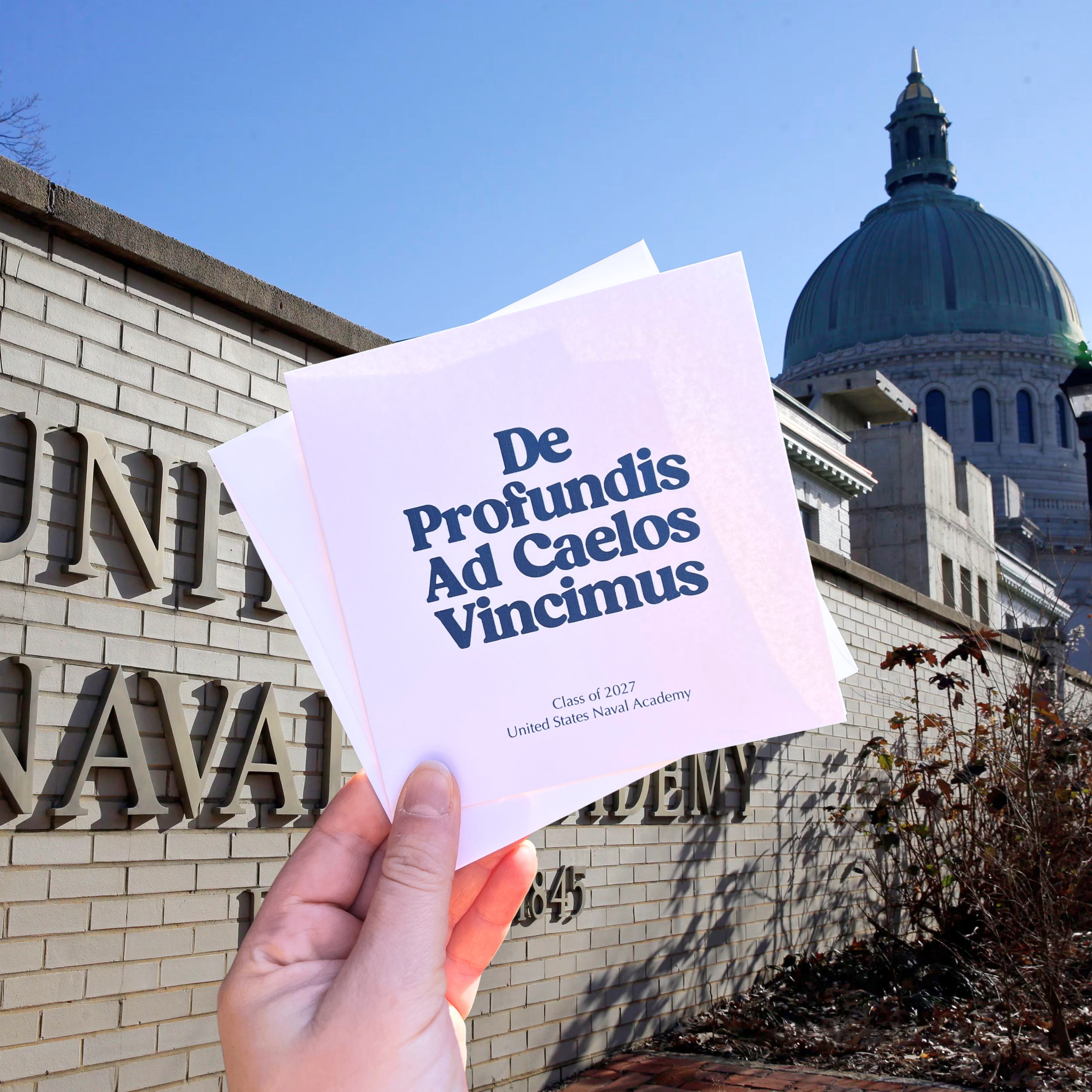 USNA 2027 Motto Card