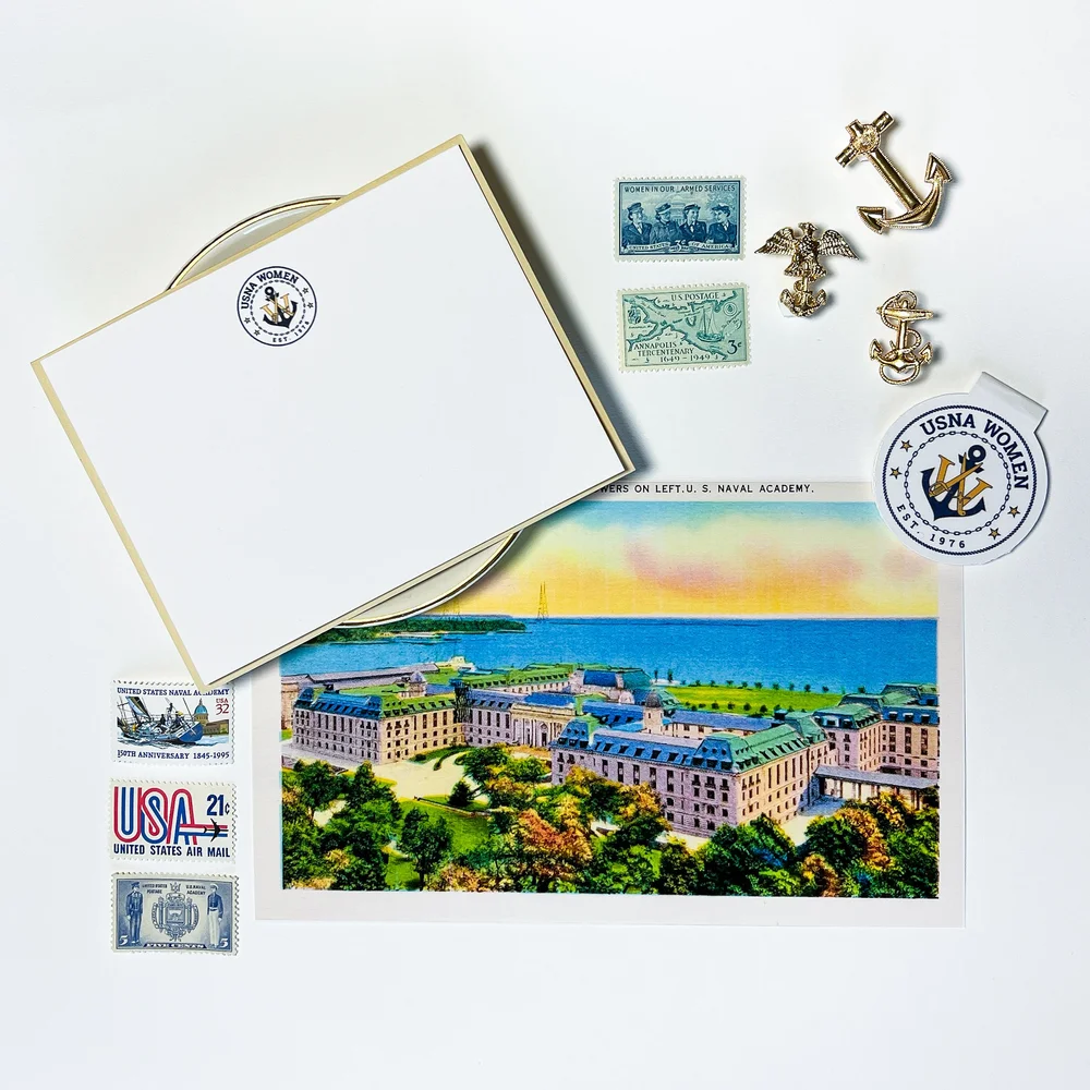 USNA Women Flat Card with Small Logo — Grace and Yarmouth