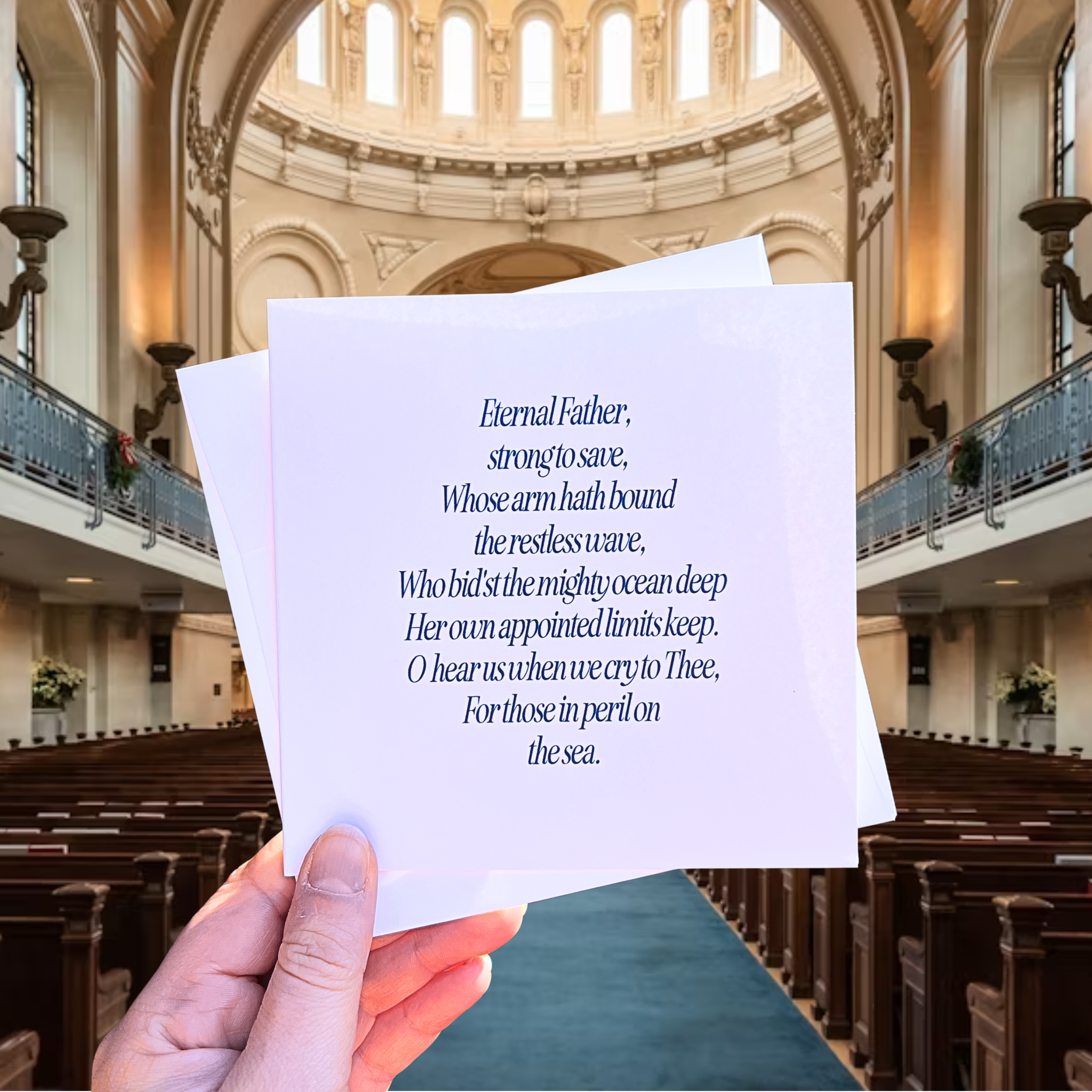 Navy Hymn Square Card
