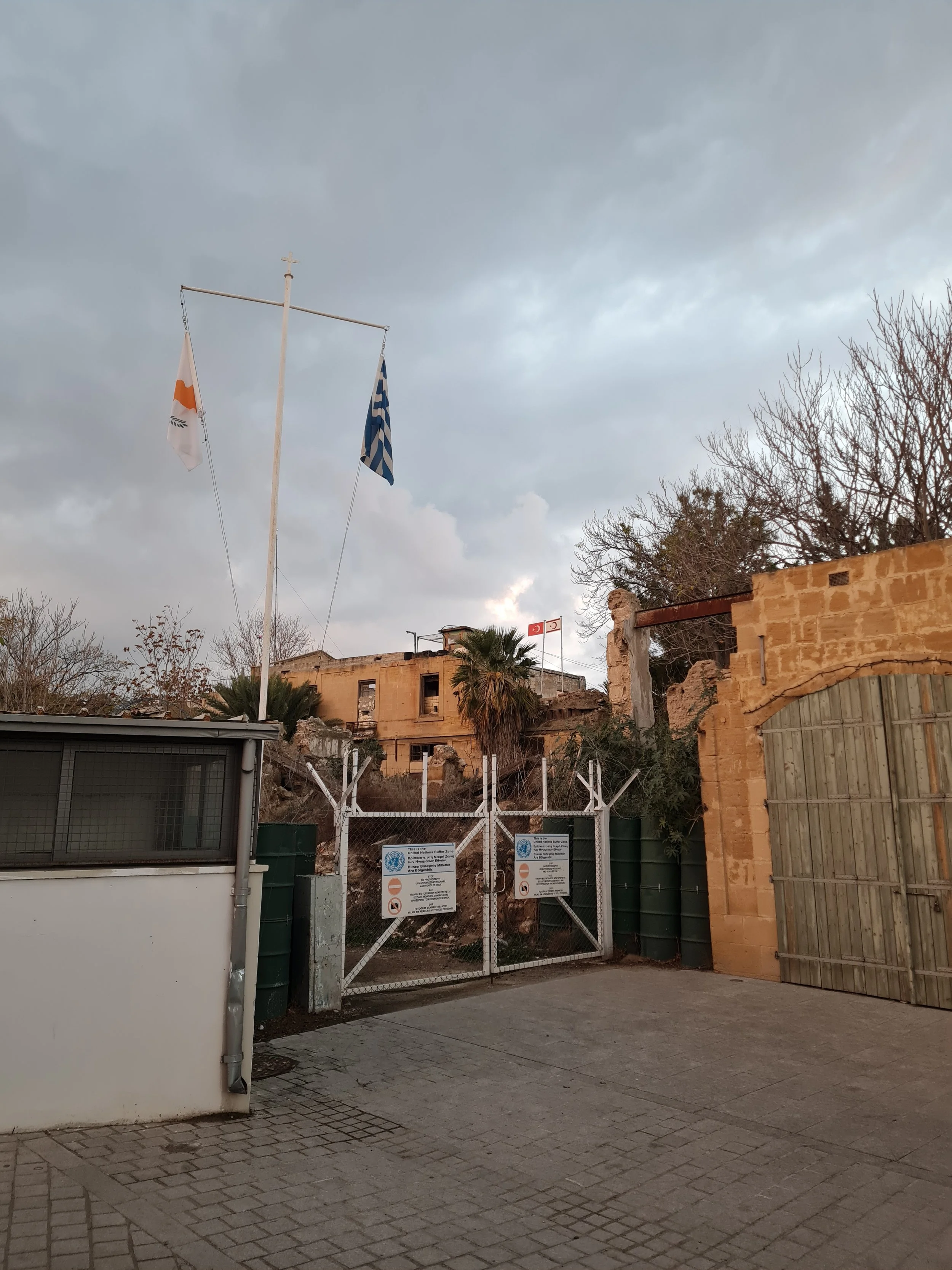 The border between Greek and Turkish Cyprus in Nicosia