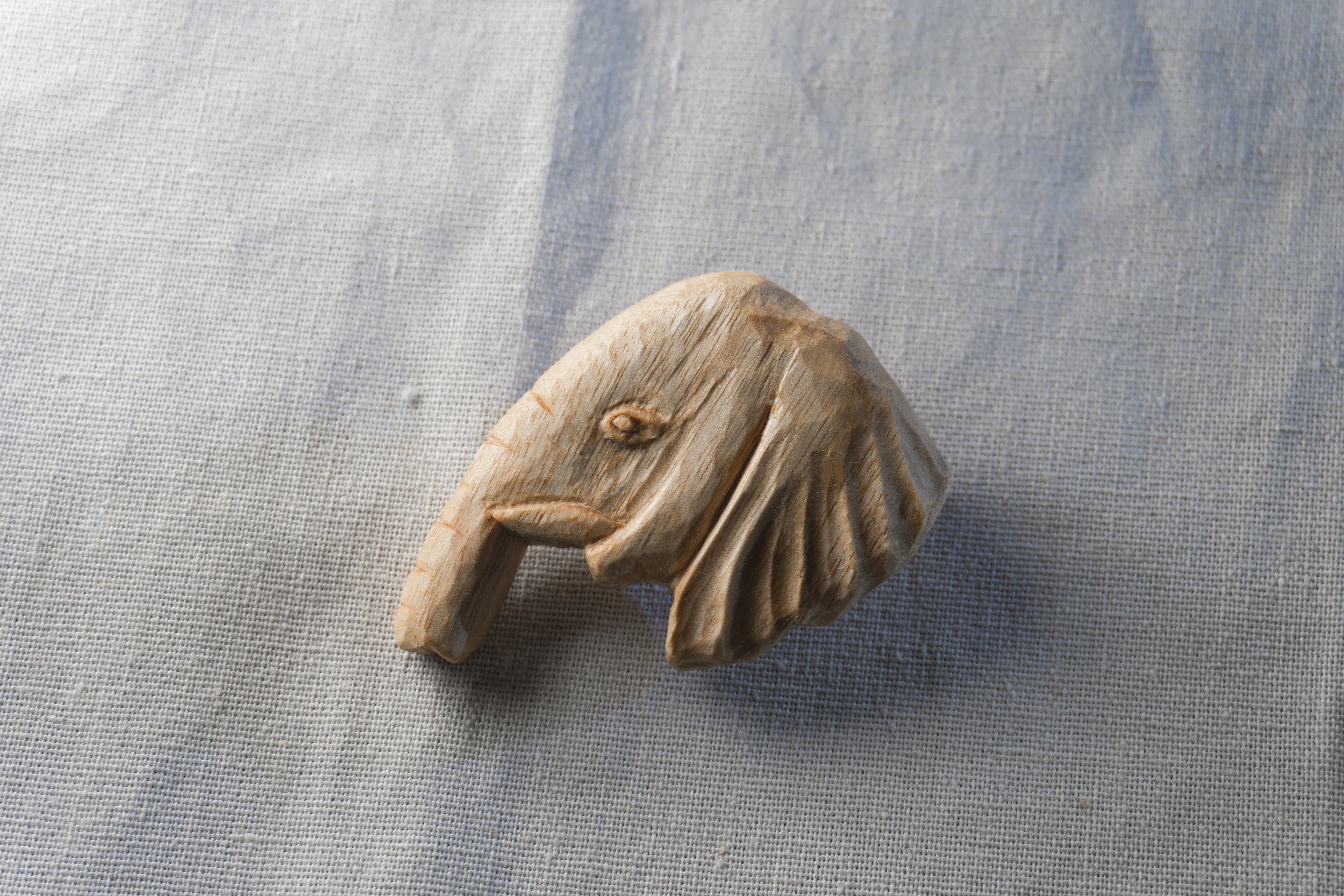 Elephant | 30 Animal Series | Handmade Wooden Brooch