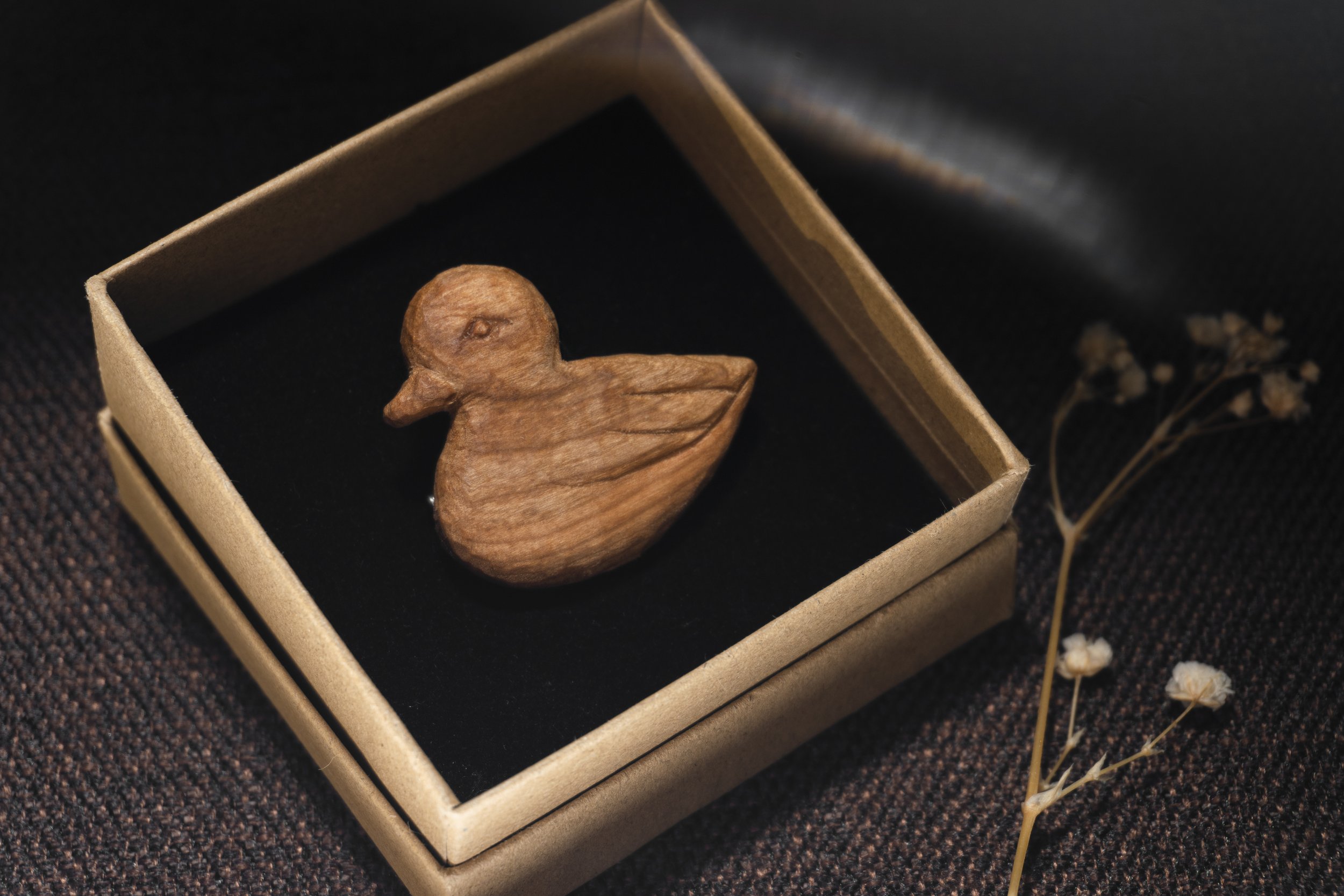 Duck | 30 Animal Series | Handmade Wooden Brooch