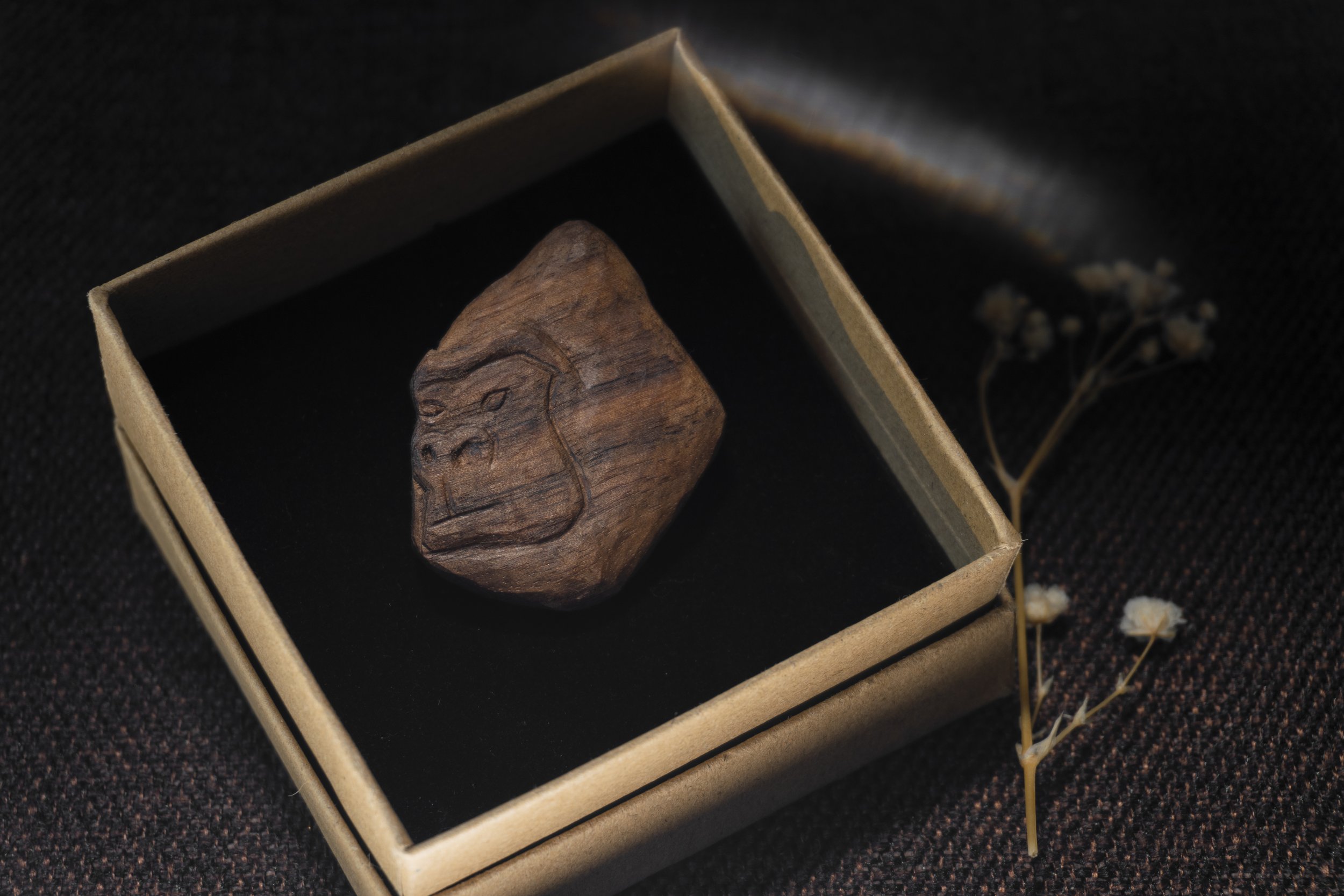 Gorilla | 30 Animal Series | Handmade Wooden Brooch