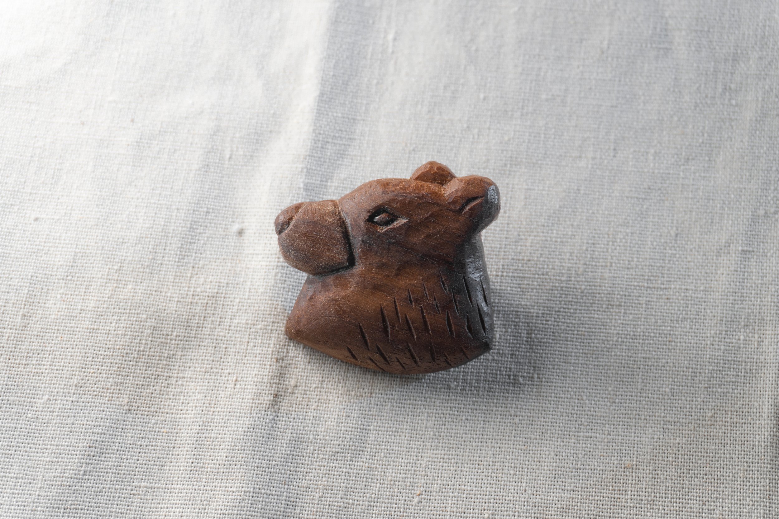 Bear | 30 Animal Series | Handmade Wooden Brooch