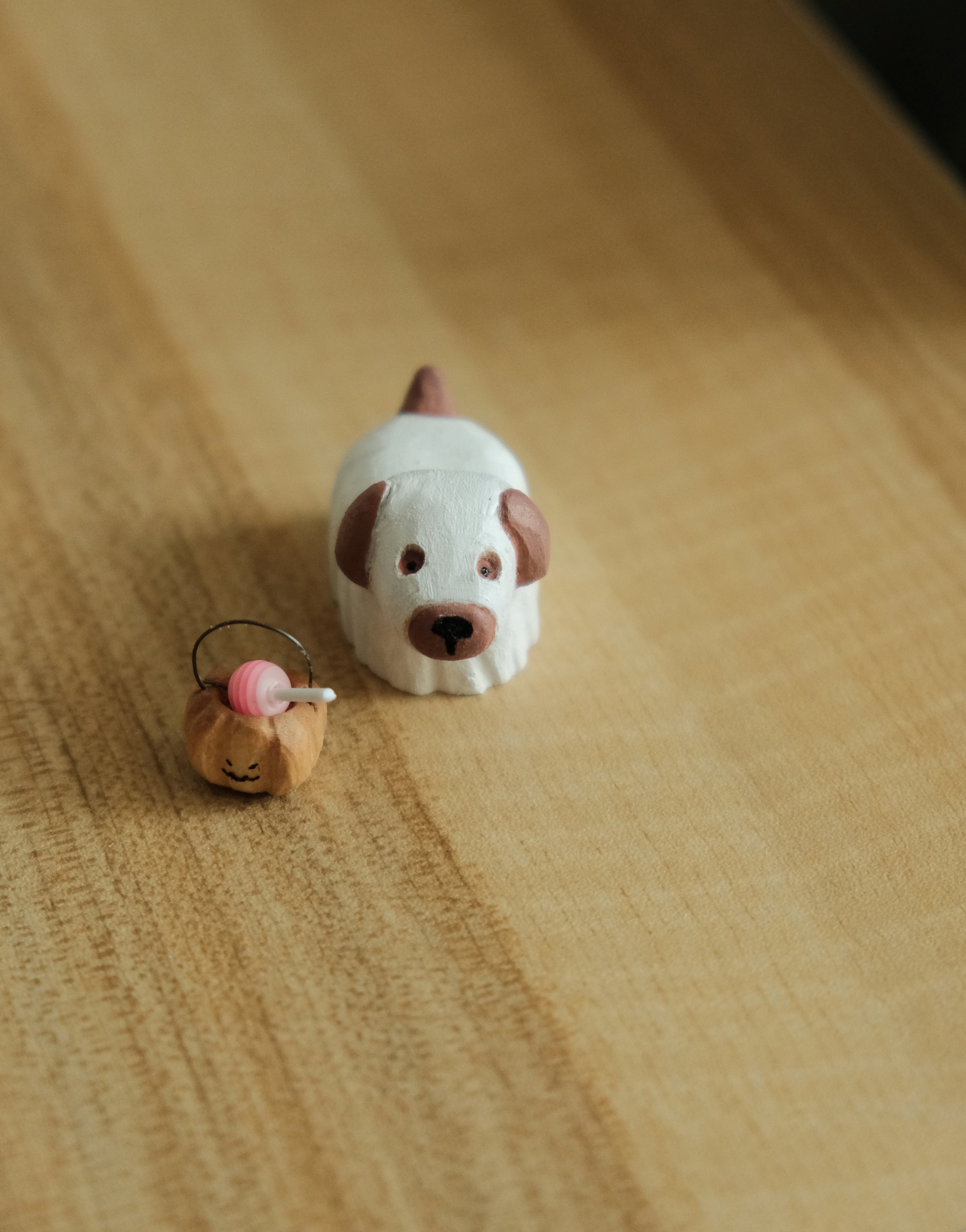 Trick or Treat | Halloween Series | Handmade Wooden Animal Carving
