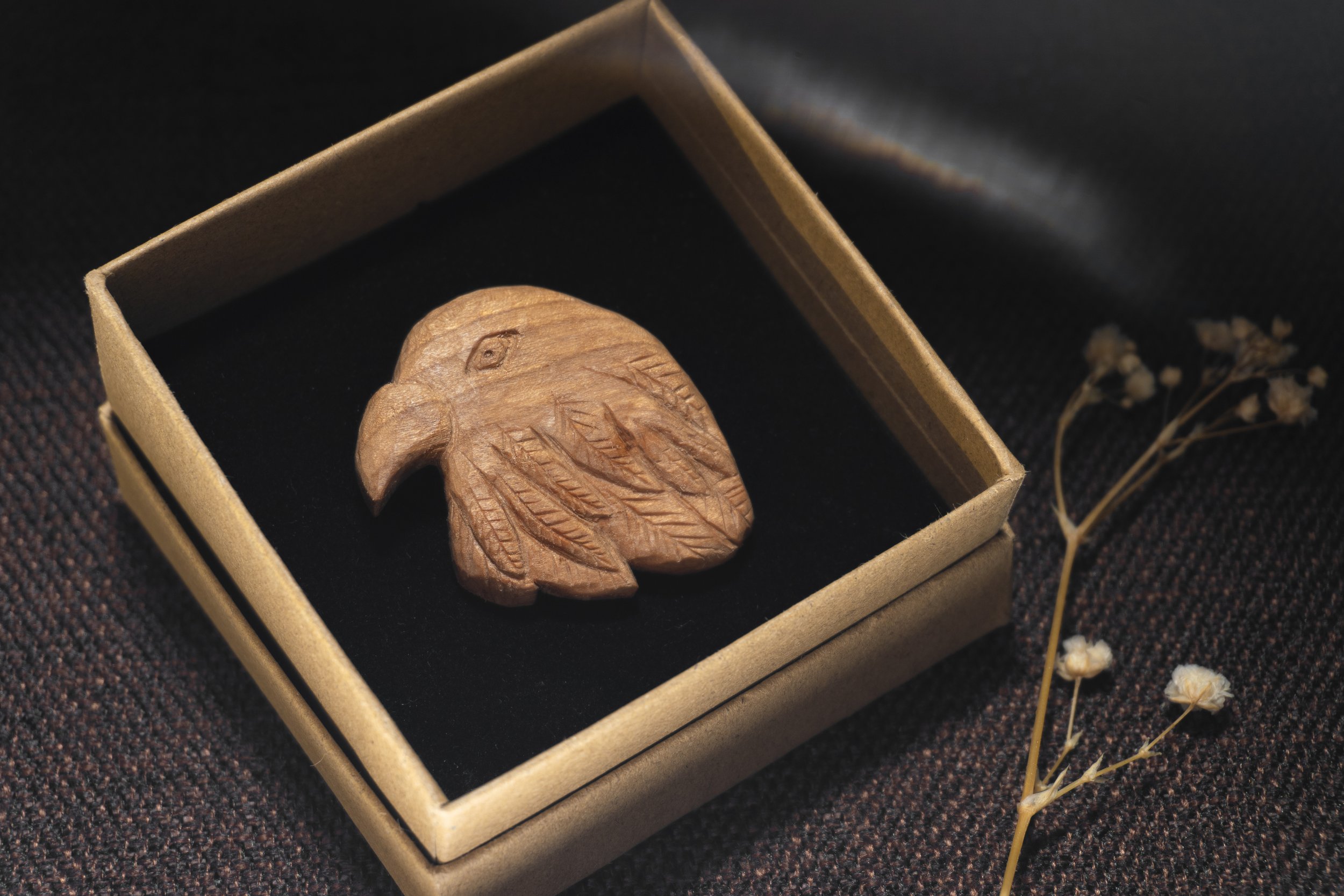 Eagle | 30 Animal Series | Handmade Wooden Brooch
