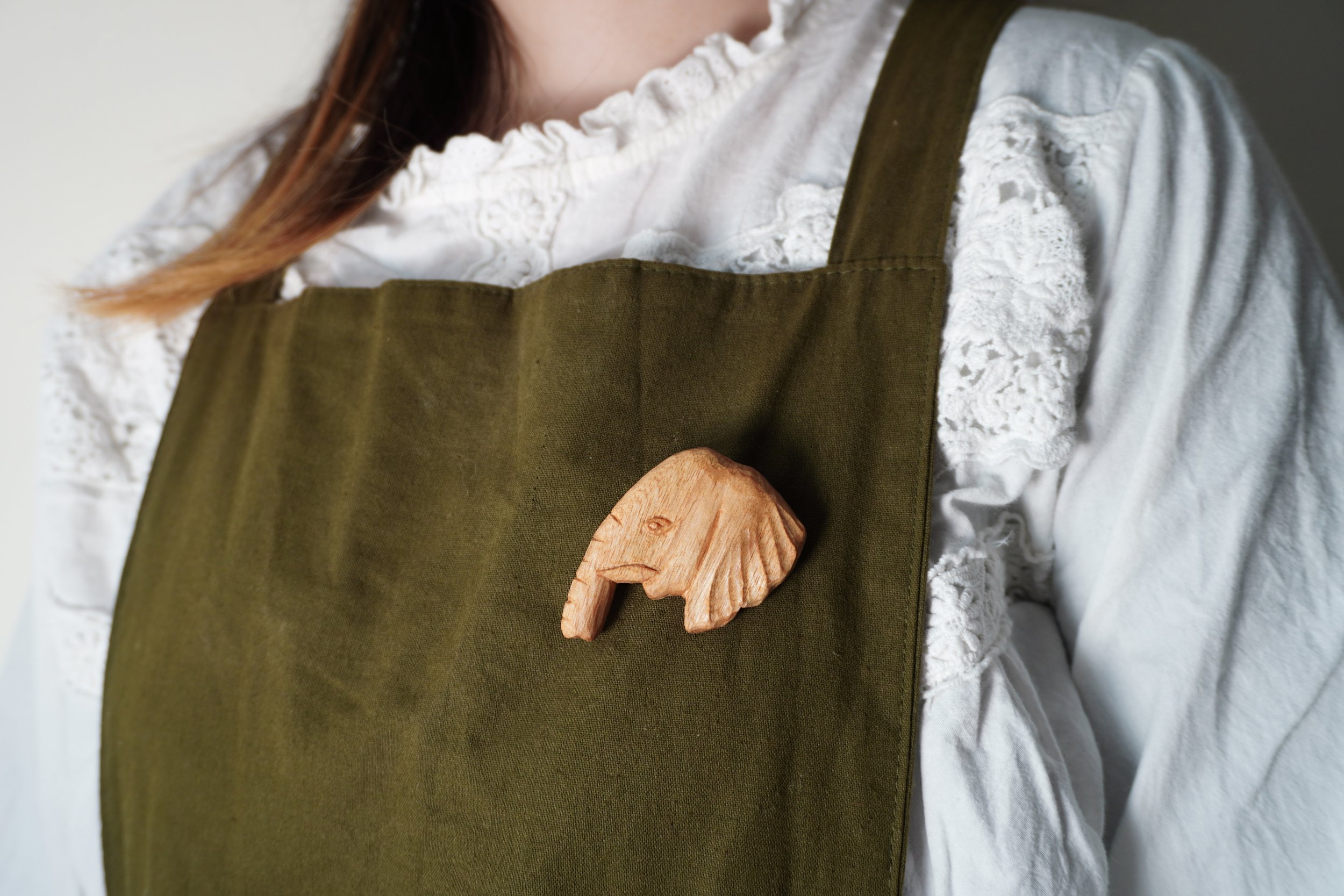Elephant | 30 Animal Series | Handmade Wooden Brooch