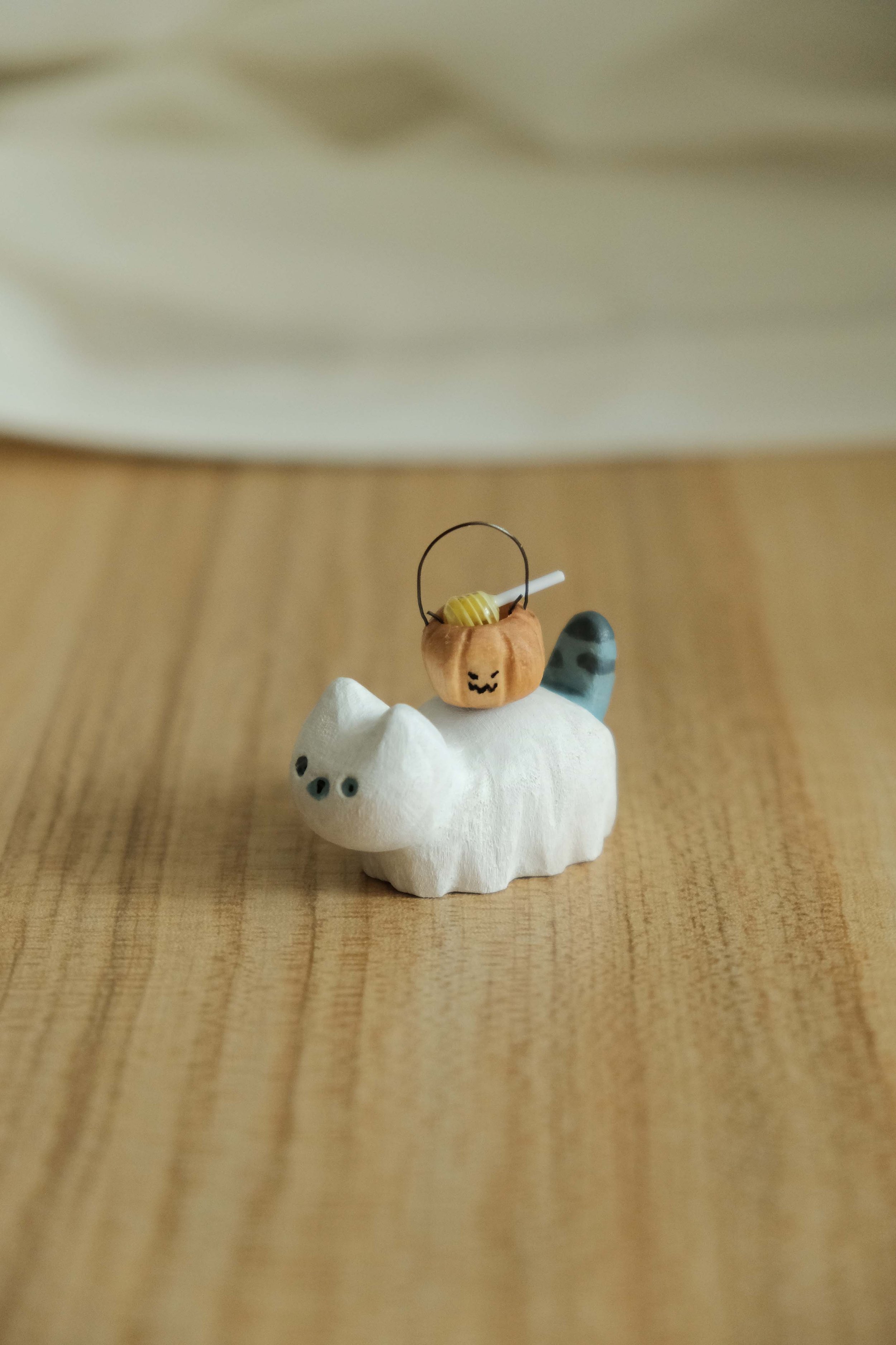 Trick or Treat | Halloween Series | Handmade Wooden Animal Carving