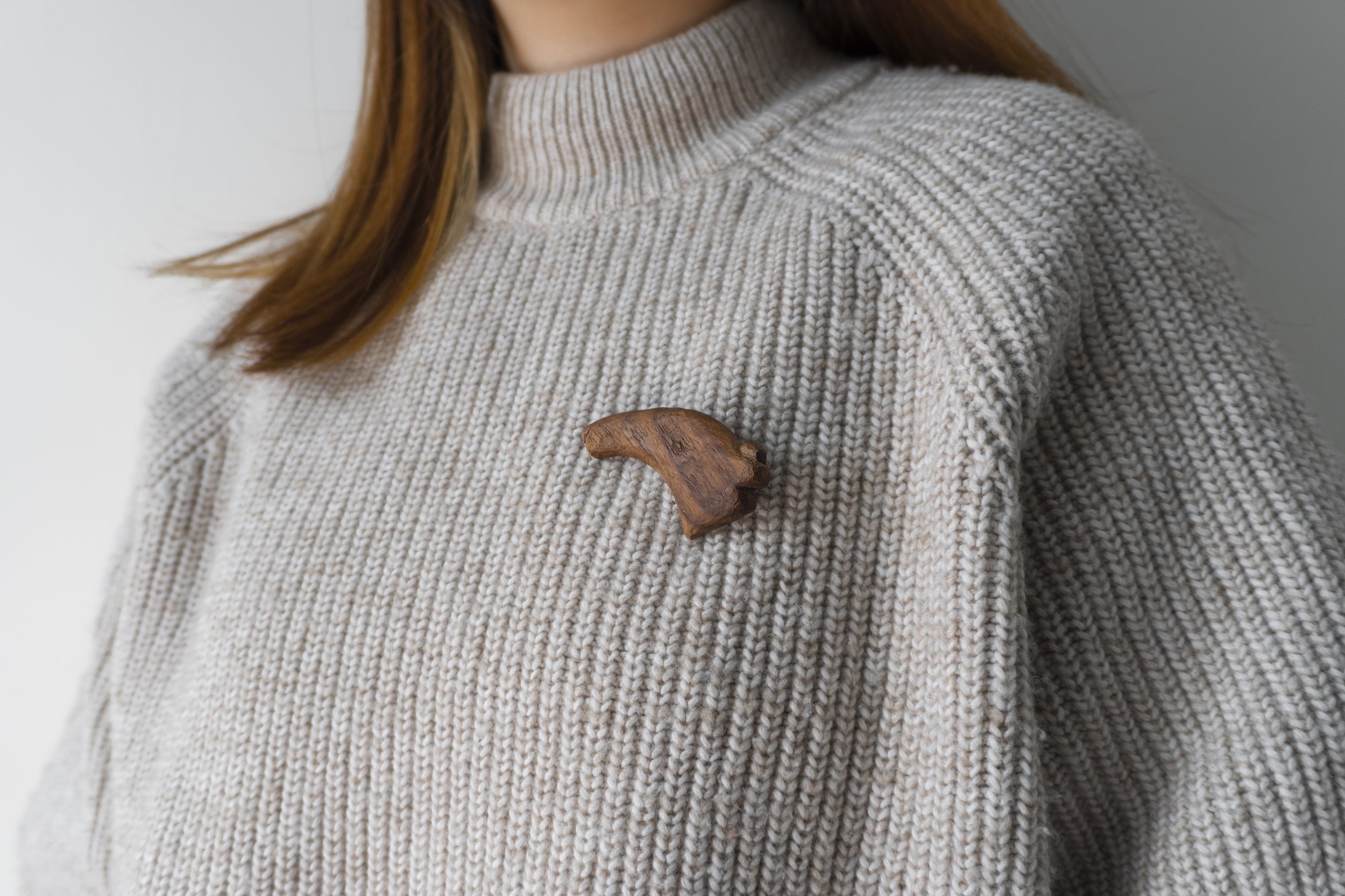Anteater | 30 Animal Series | Handmade Wooden Brooch