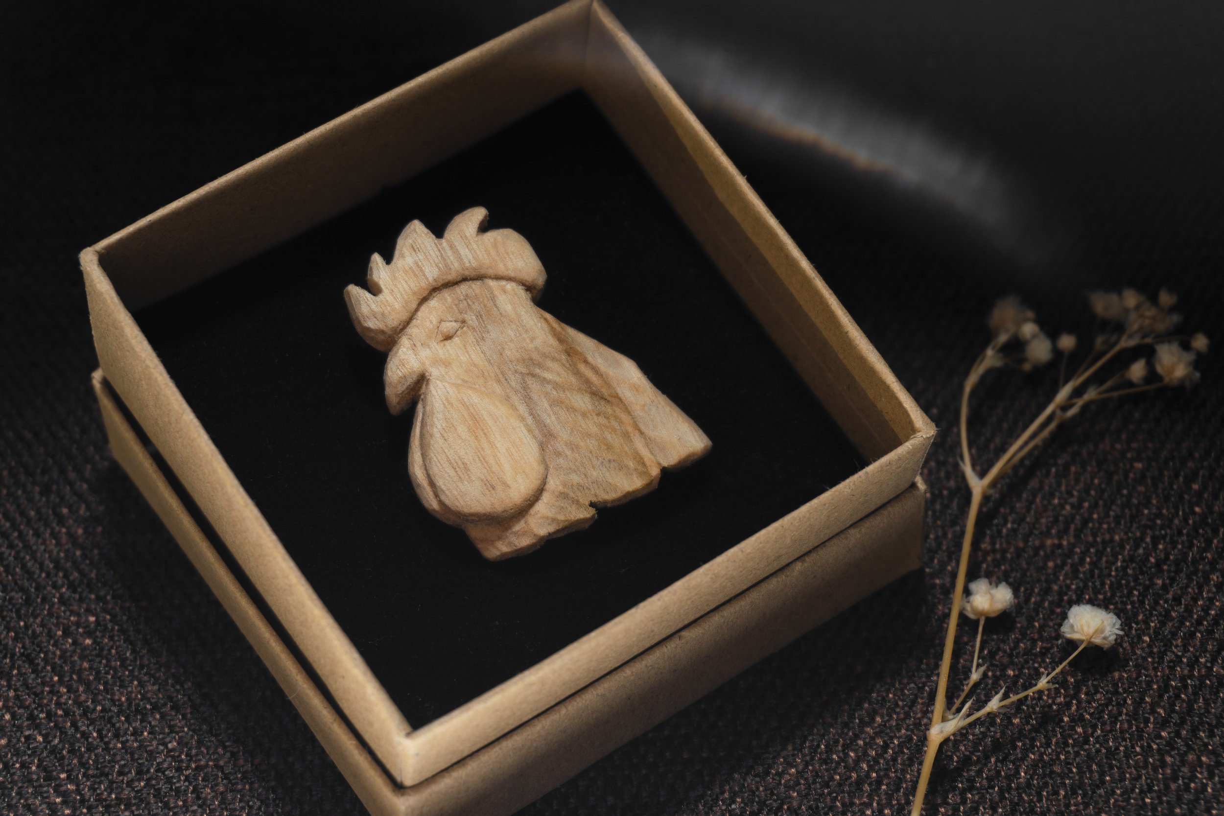 Chicken | 30 Animal Series | Handmade Wooden Brooch