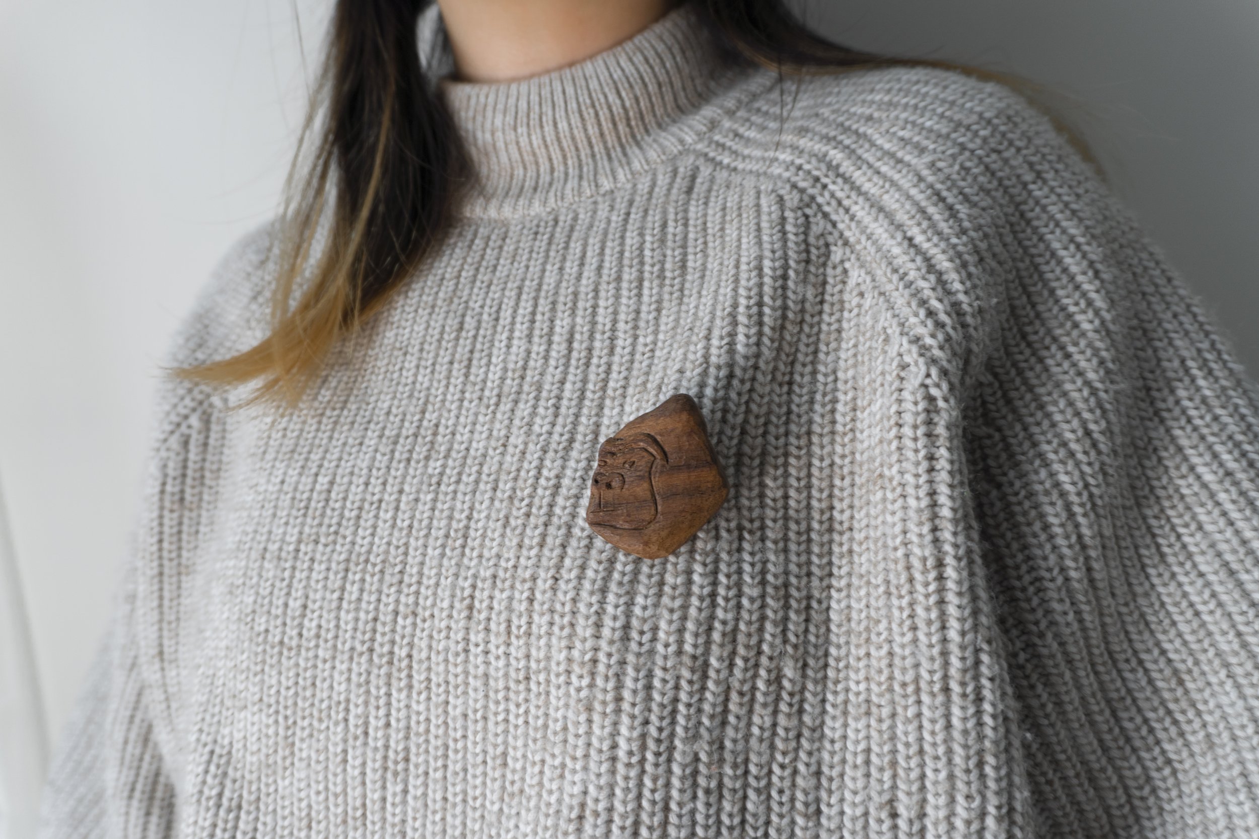 Gorilla | 30 Animal Series | Handmade Wooden Brooch