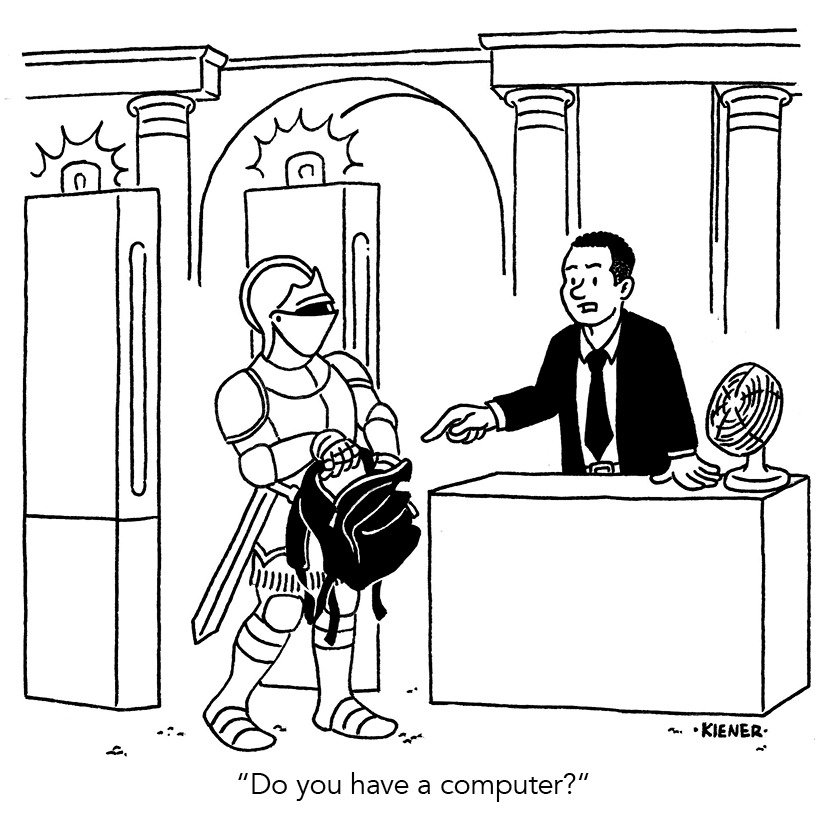 they installed a metal detector since my last cartoon about the security check in the public library. since most of the visitors actually do have a computer it actually doesn't really change a lot. 

#CartoonArt #BlackAndWhiteArt #LineDrawing #ComicA