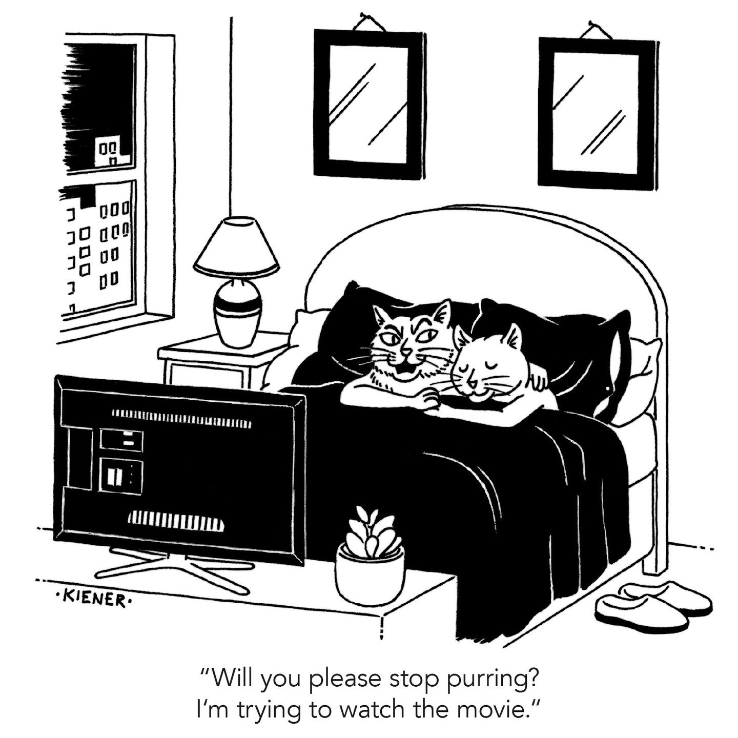 can you relate to this? 😉

#cartoonart #singlepanelcomic #comicart
#cathumor #funnycats #catlife
#movienight #cozyvibes #relatablecontent
