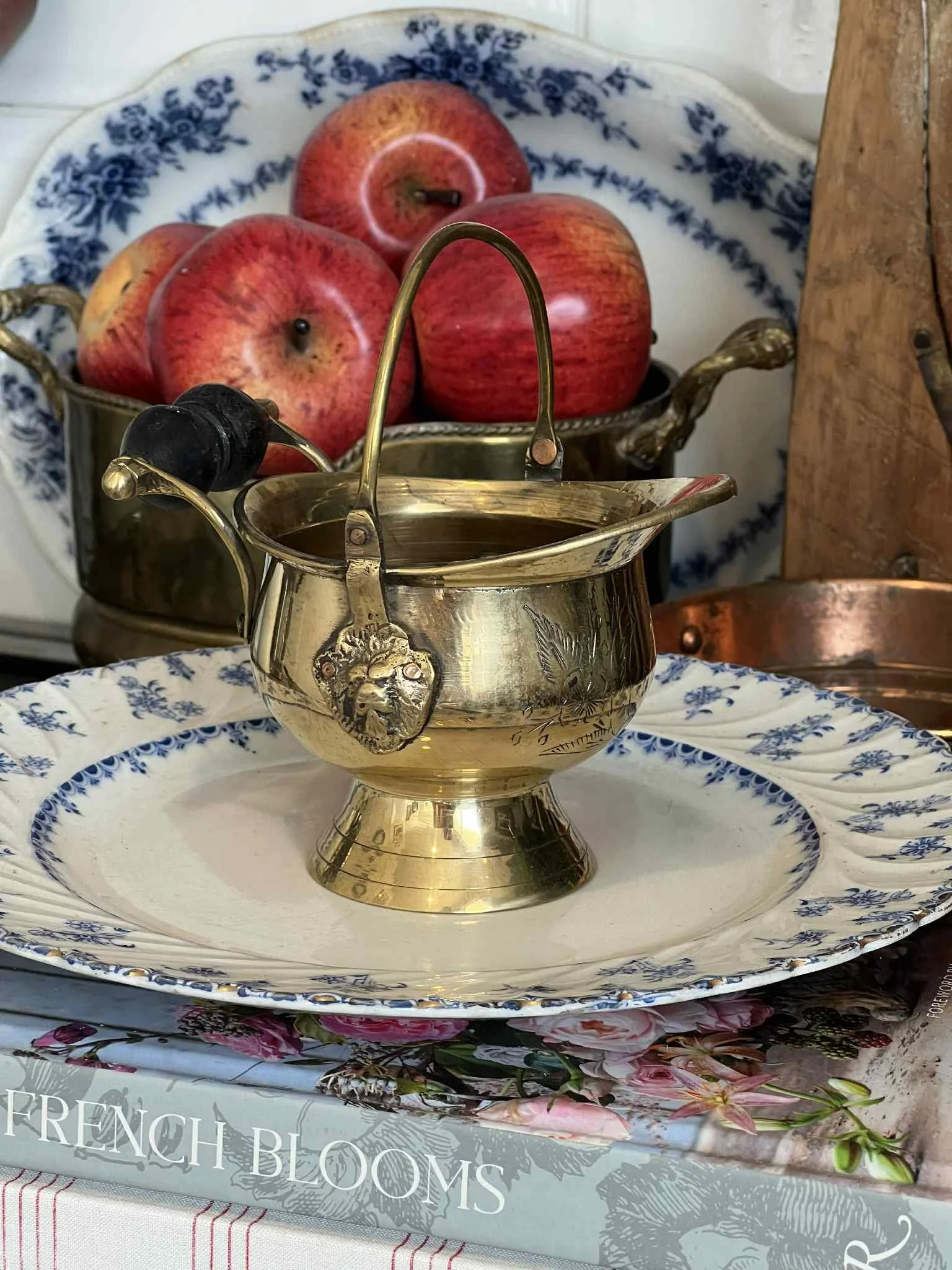 Ornate Brass Coal Scuttle