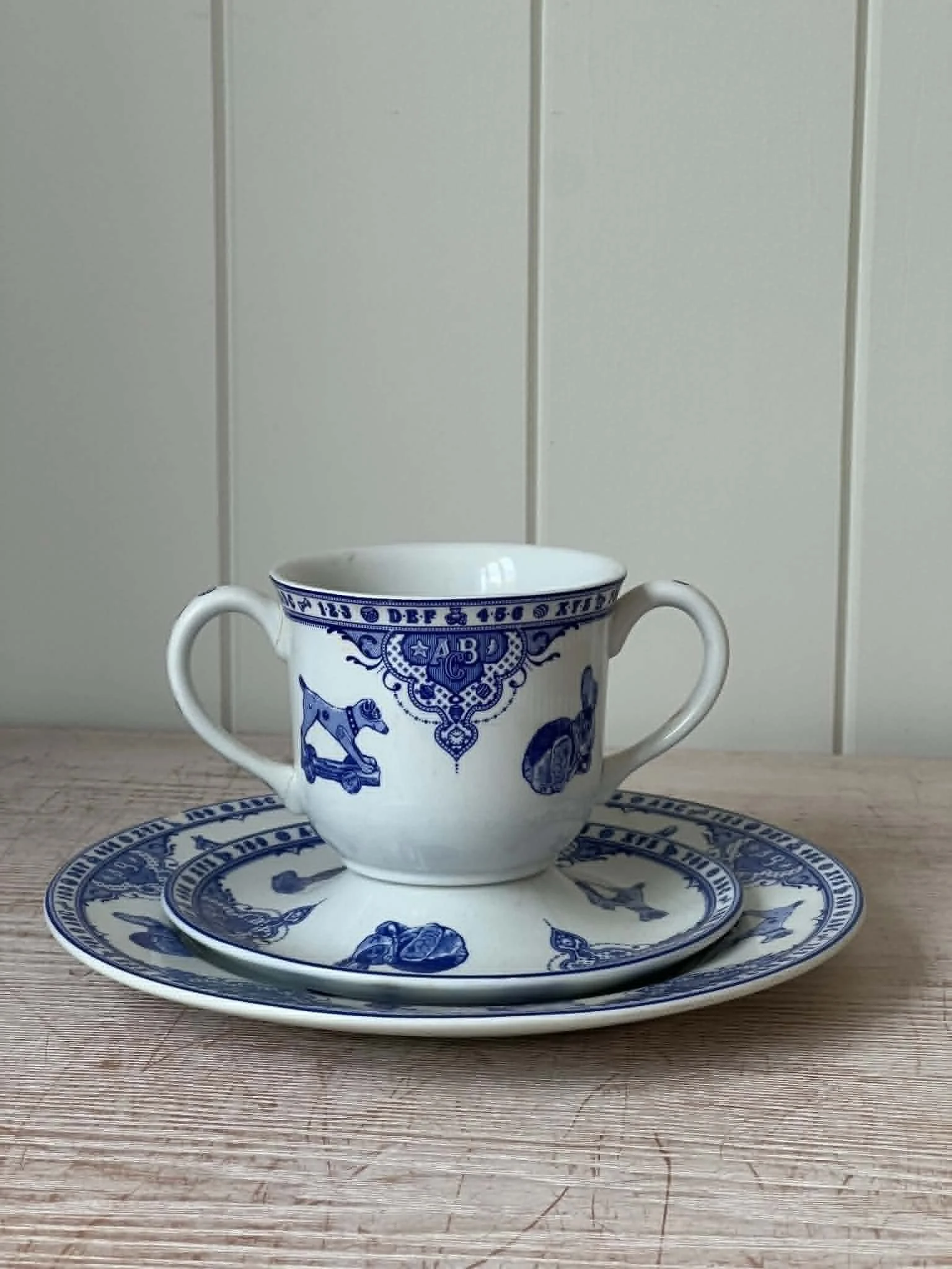 Edwardian Childhood Spode 3 Piece Breakfast Set