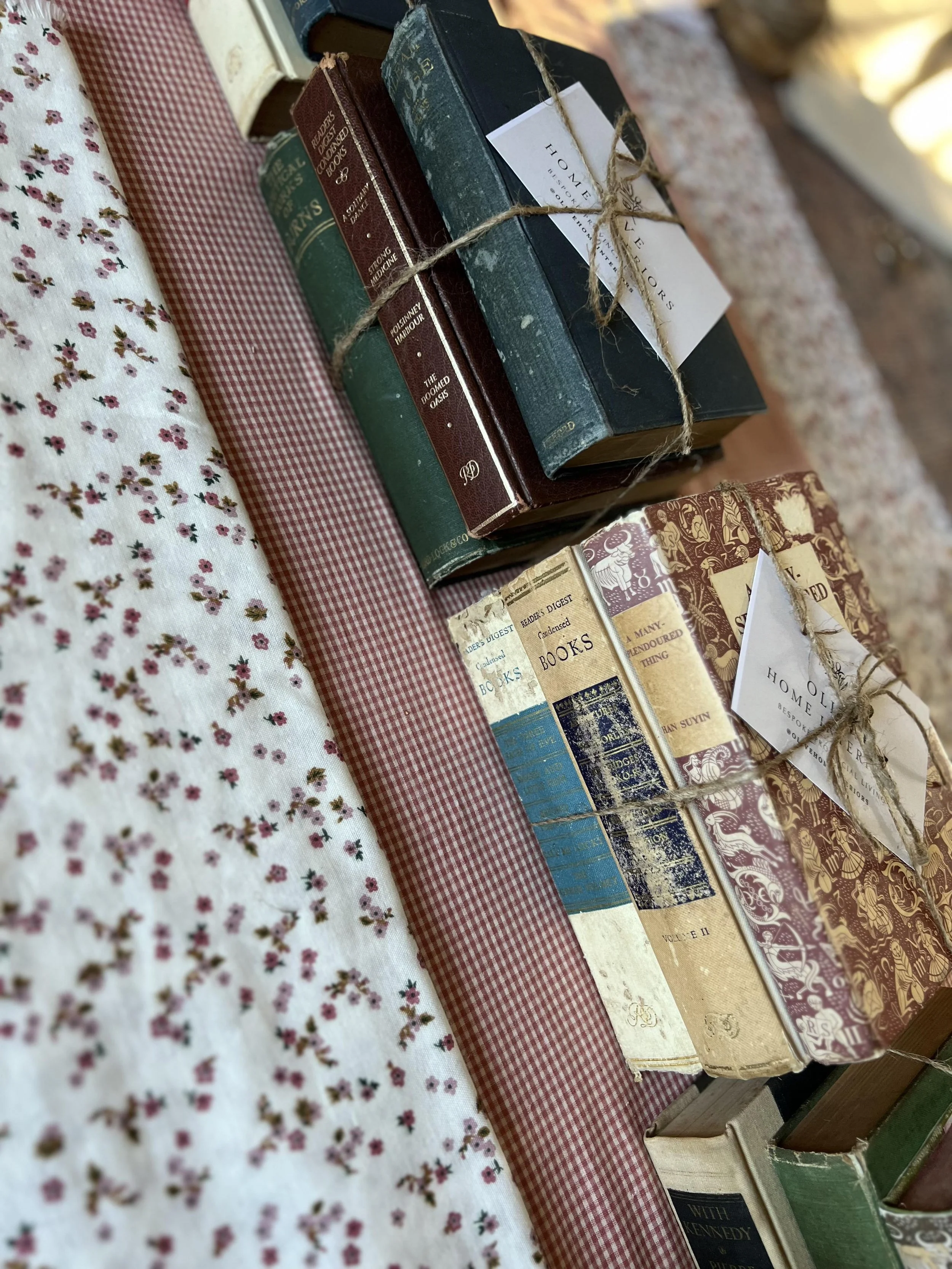 Vintage Book Stack — OLIVE HOME INTERIORS