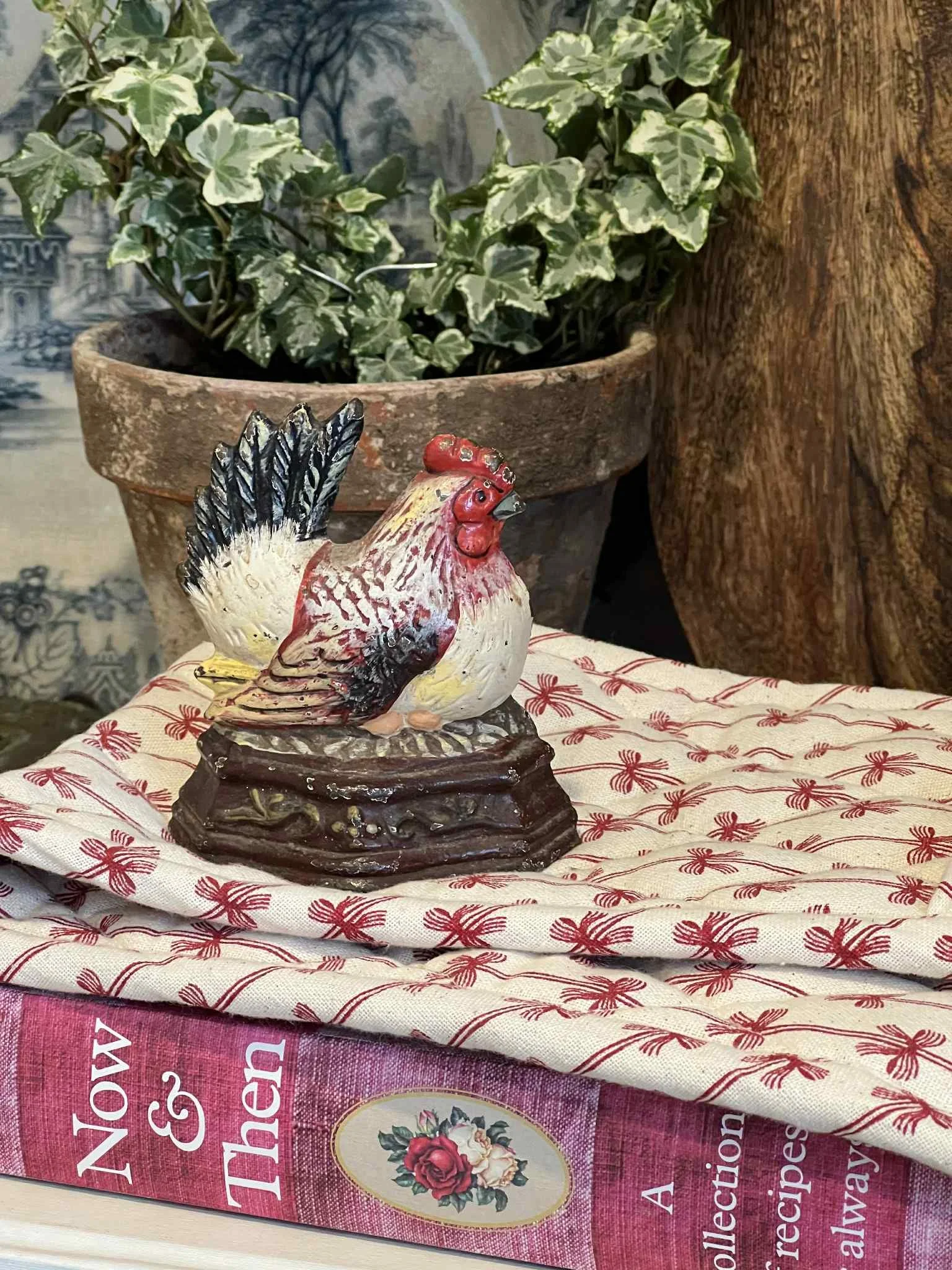 Vintage Cast Iron Chicken Door Stop