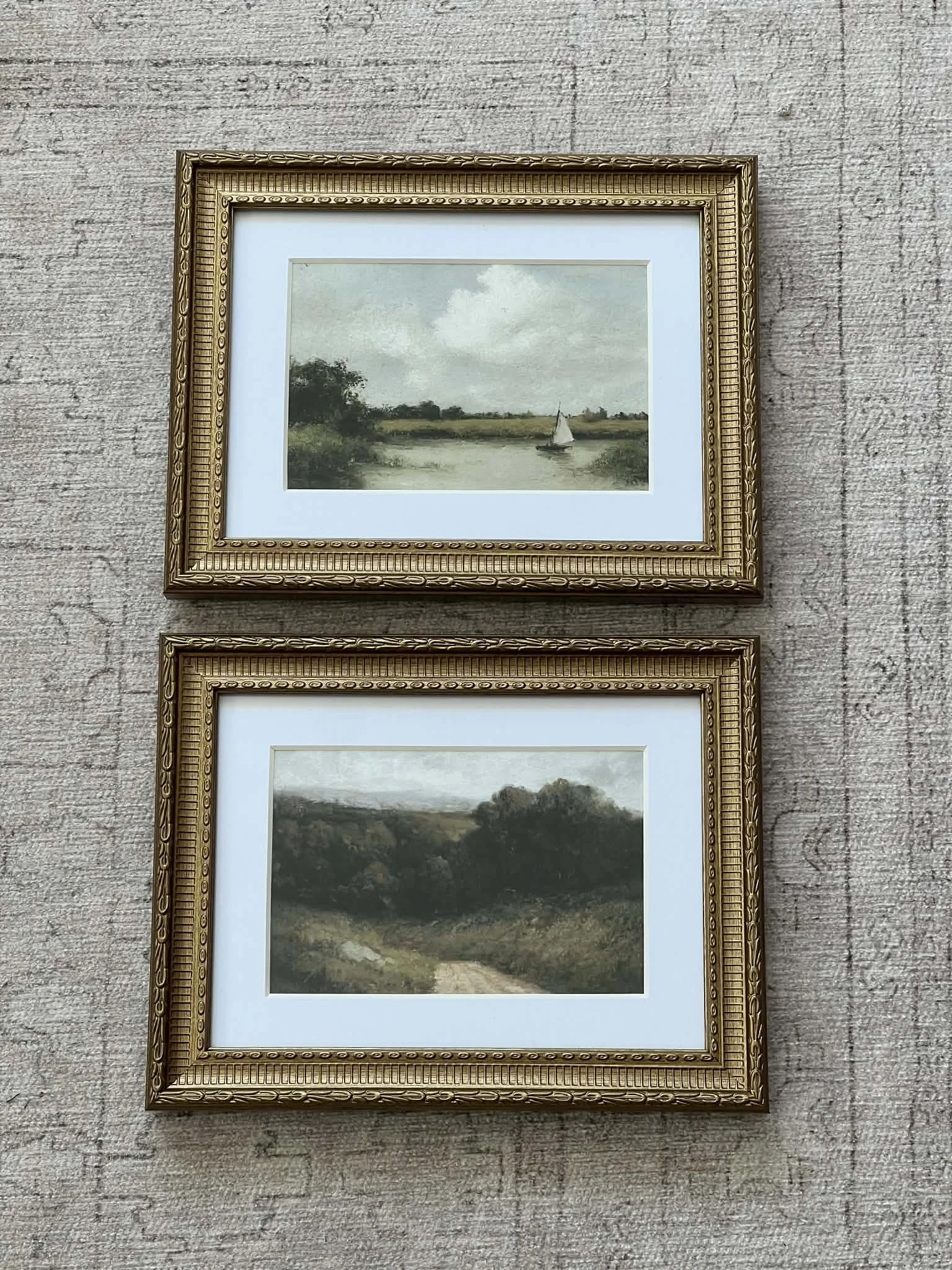 Countryside and Lake Framed Prints