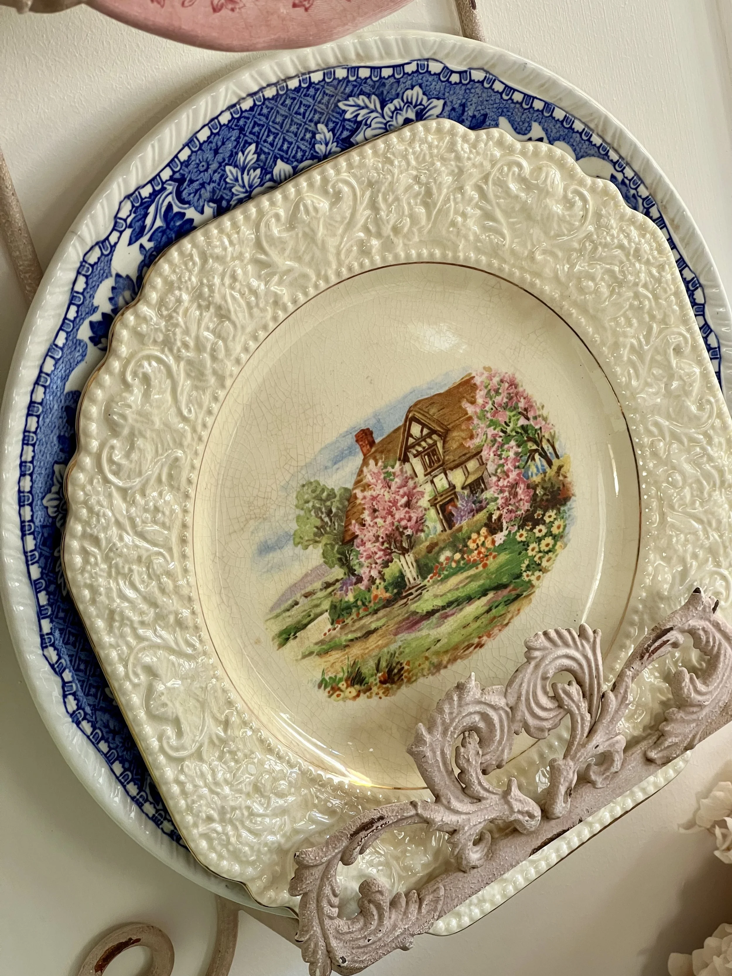 Vintage Cottage Plate