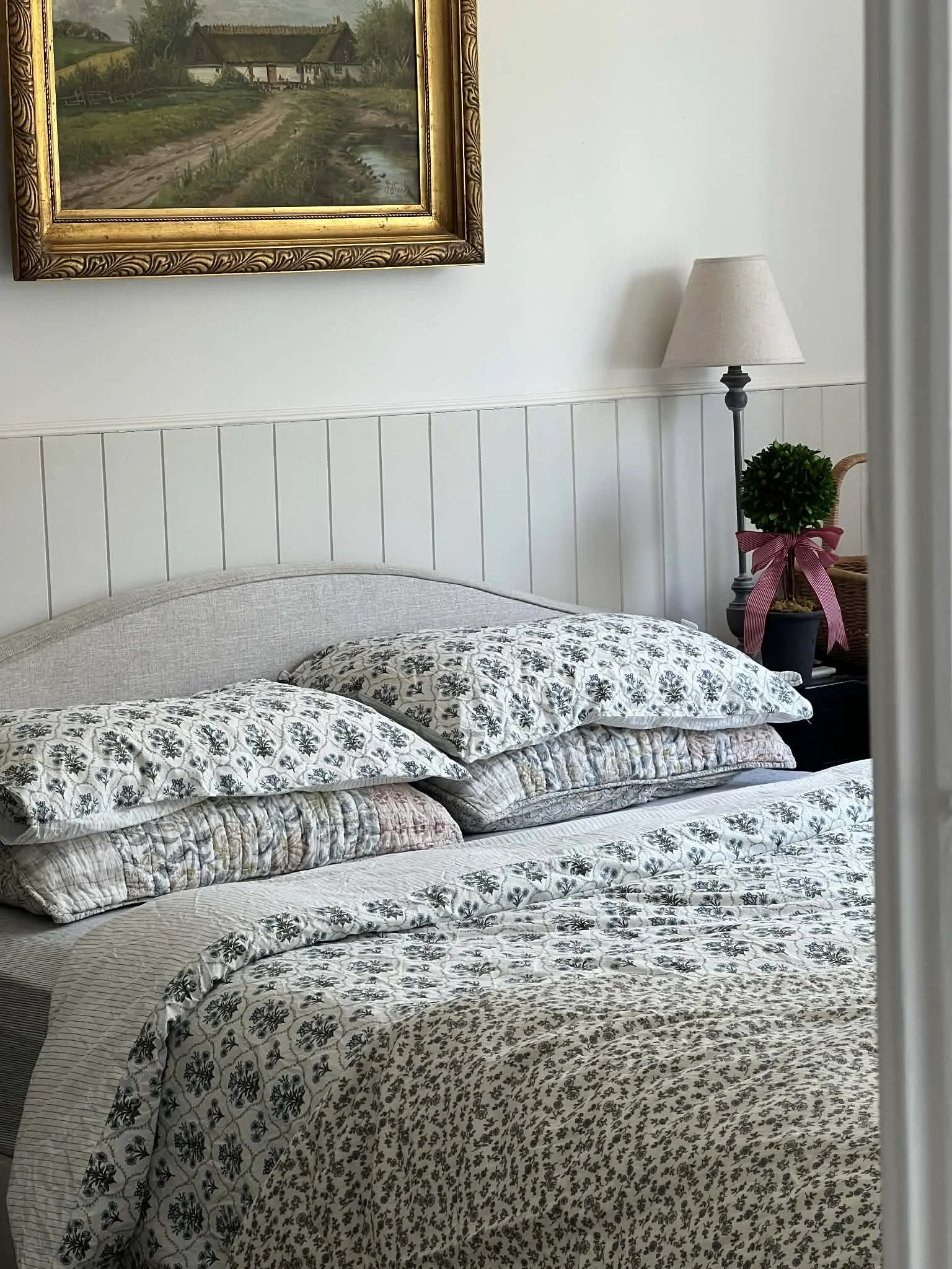 Blue Floral Coverlet